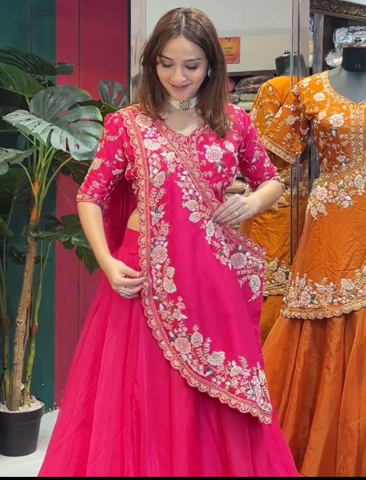 Shubh Sarees - Embroidery Sequence Lehenga