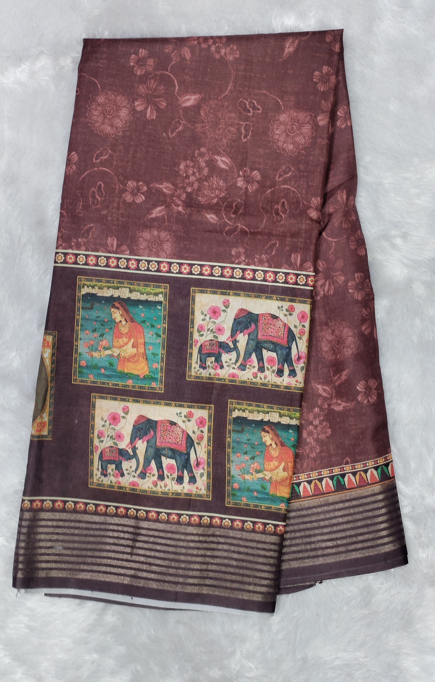 Shubh Sarees - Premium Dola Print Saree