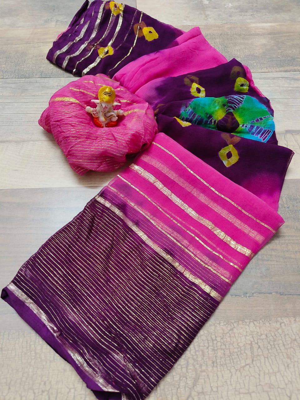 Traditional Chiffon Zari Saree