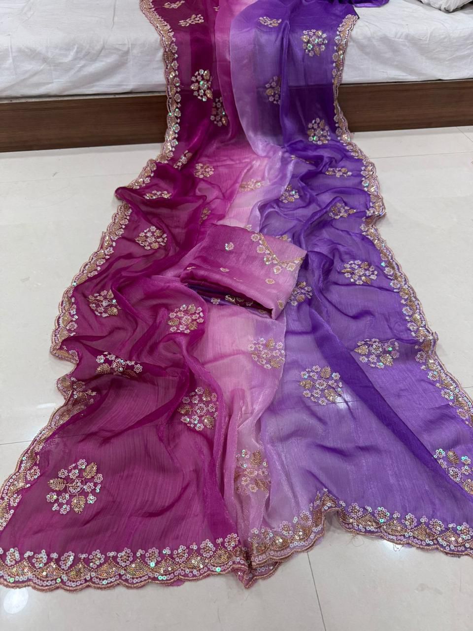 Shaded Chiffon Saree