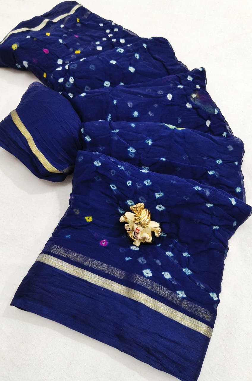 Bandhani Chiffon Saree