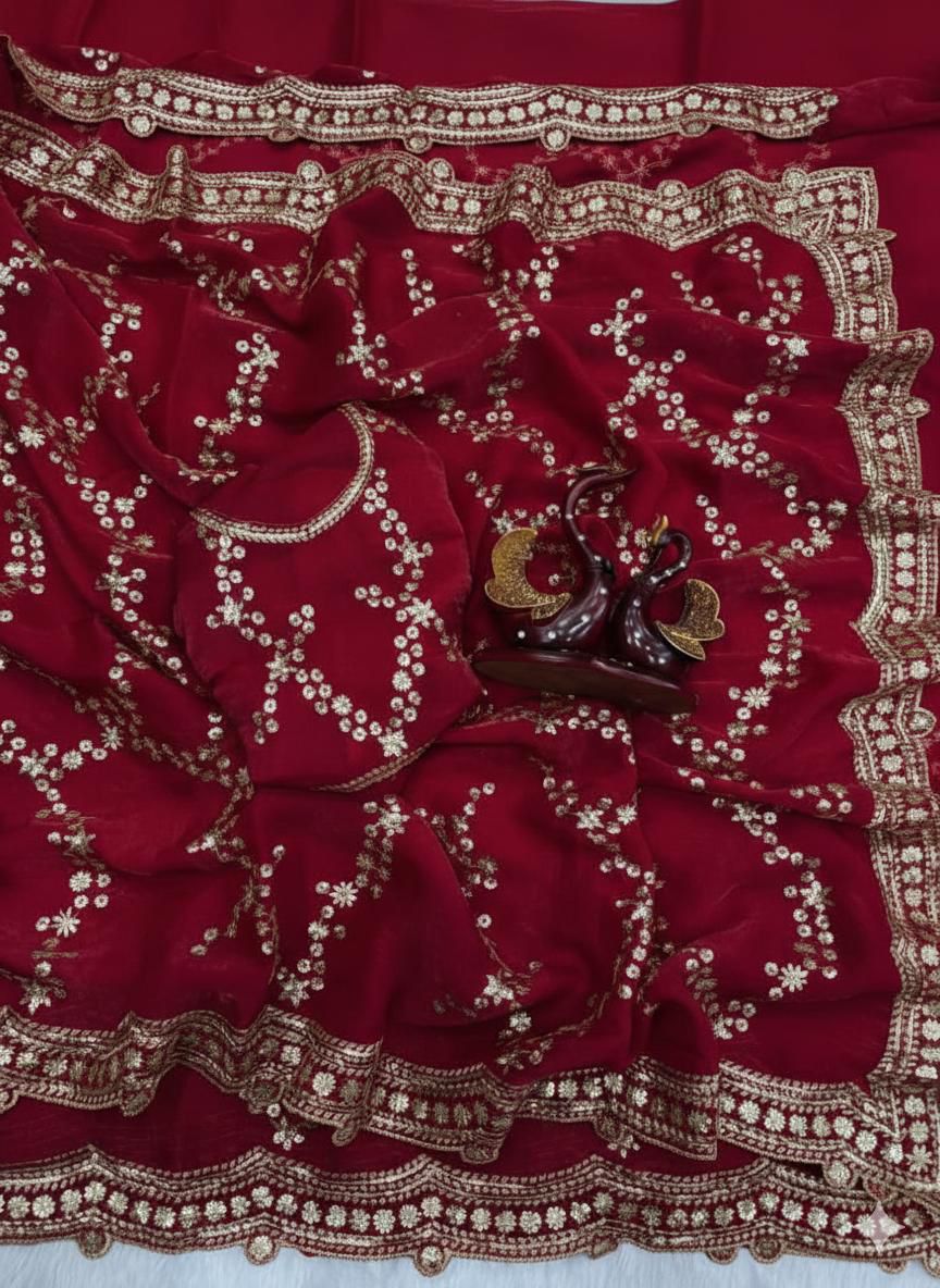 Sattin Sequence Saree