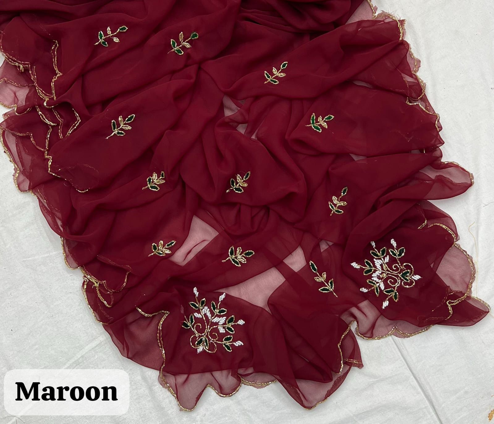 Georgette Handwork Saree