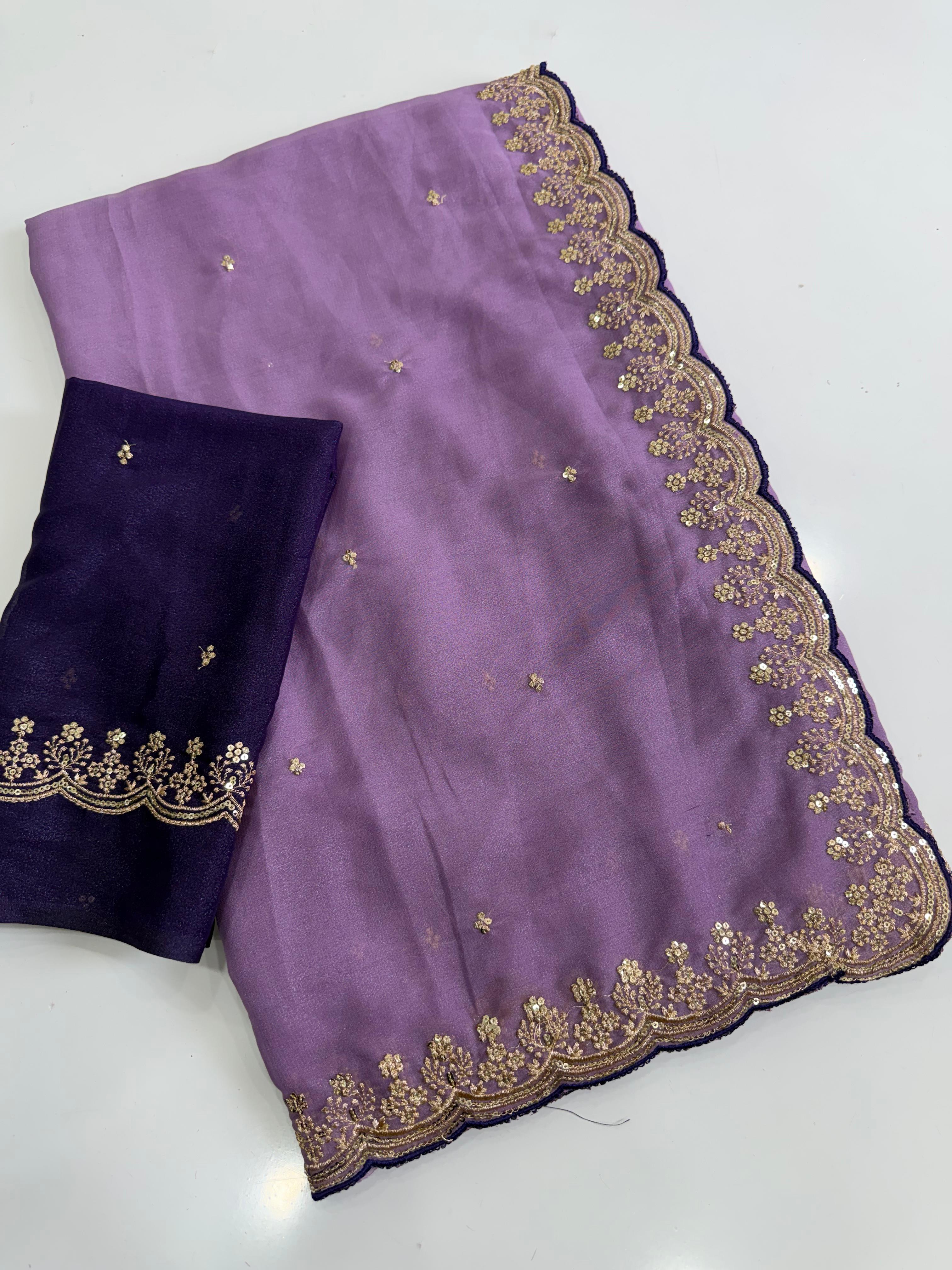 Georgette Embroidery Saree
