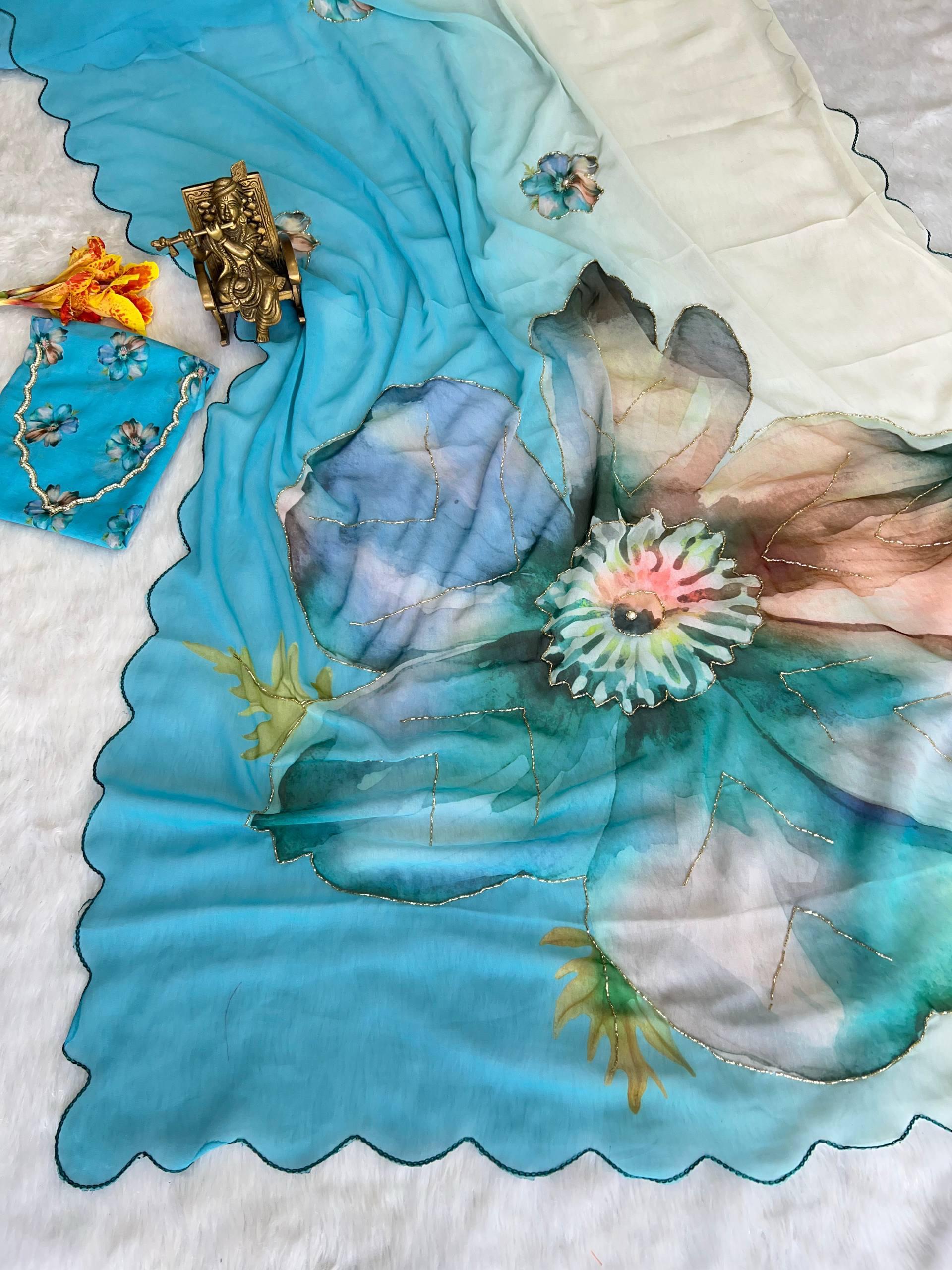 Georgette Printed Saree