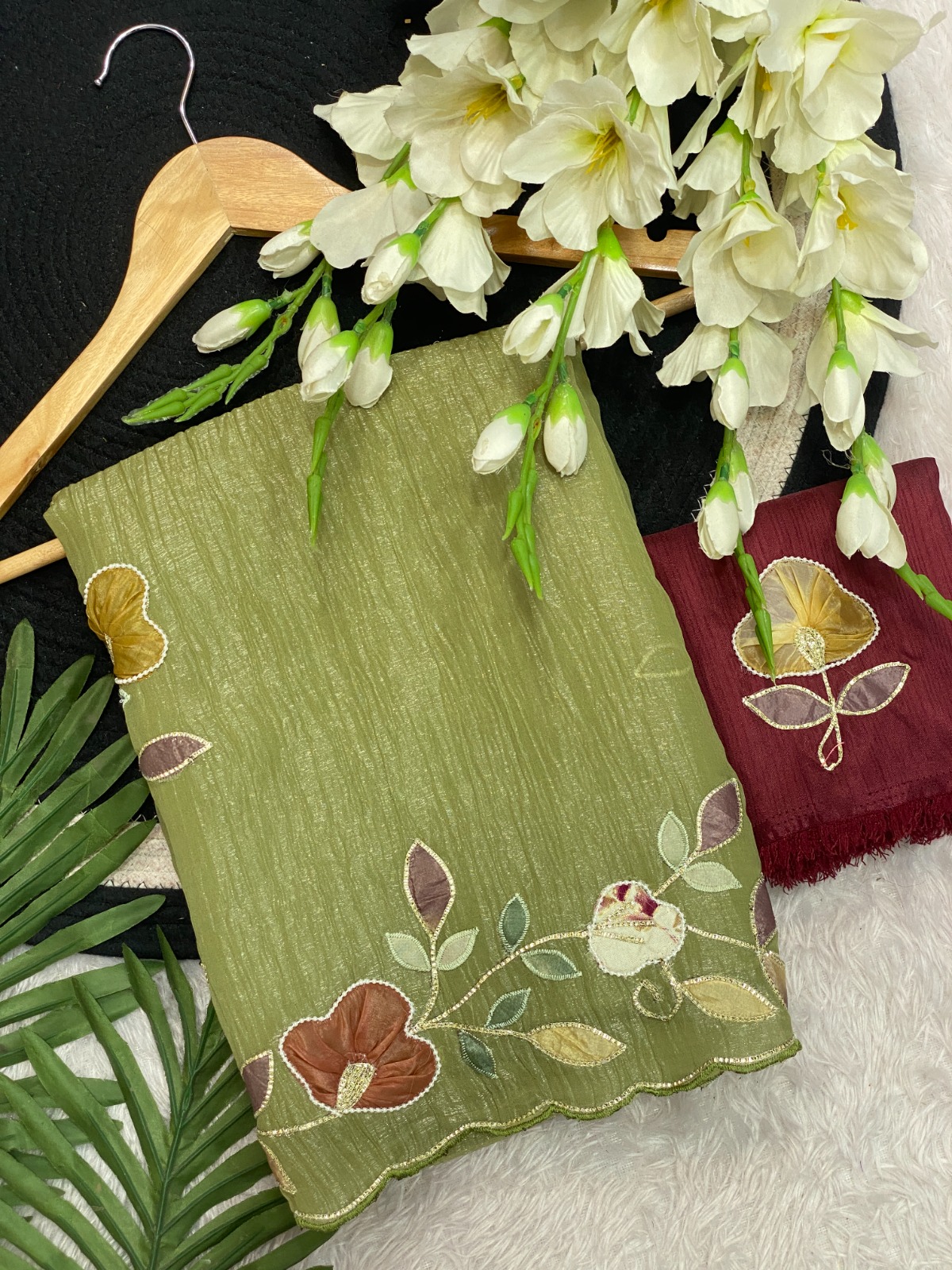 Chiffon Patchwork Saree