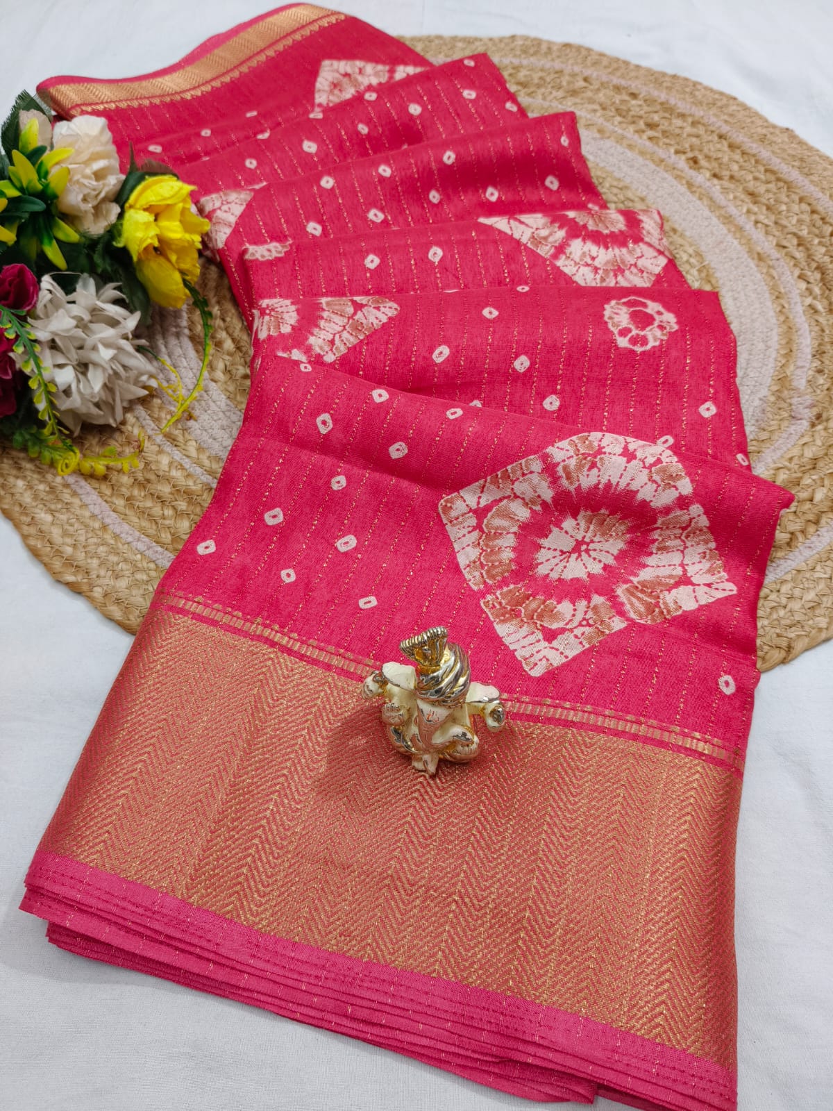 Georgette Bandhani Saree
