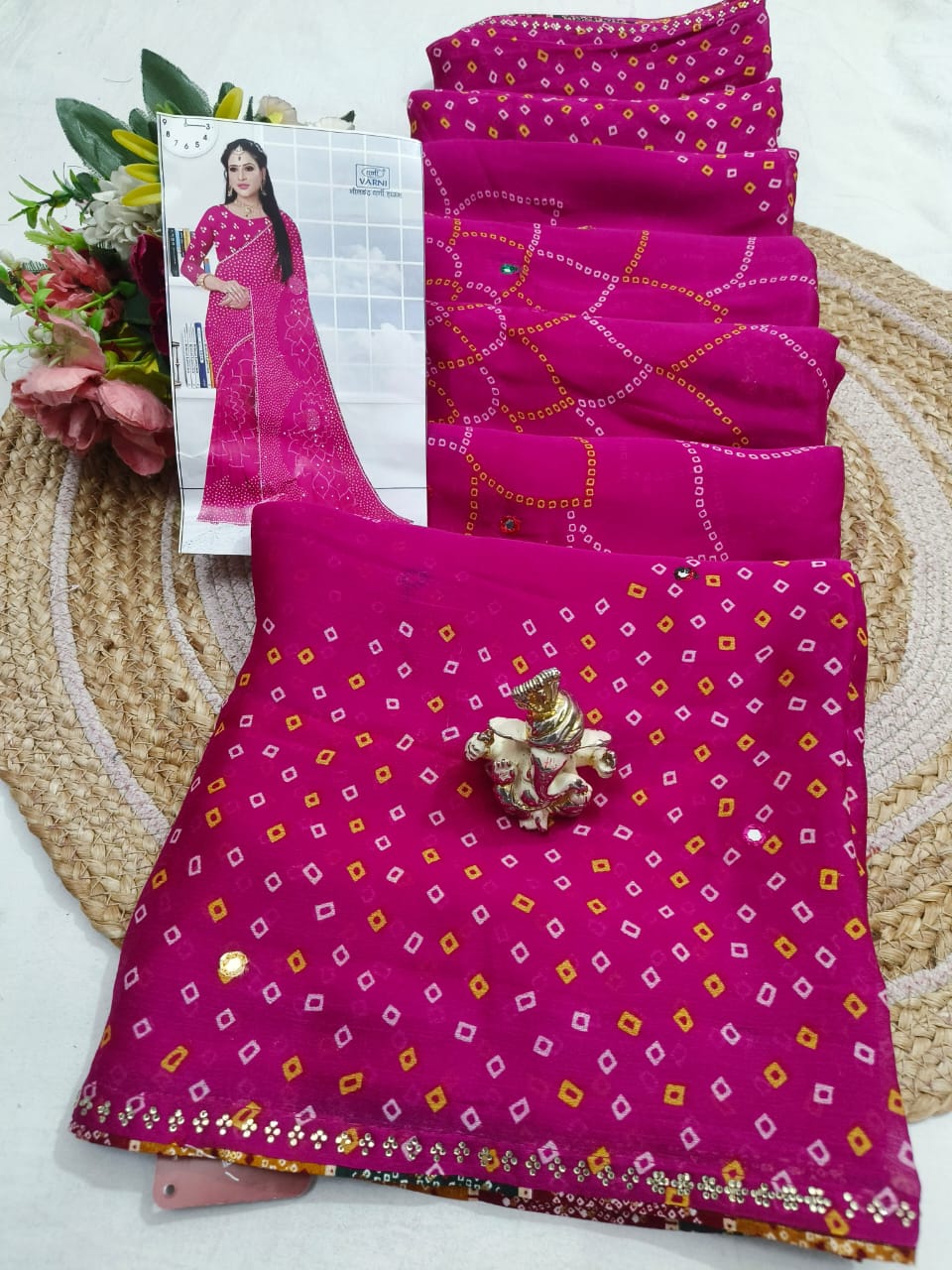 Moss Georgette Saree