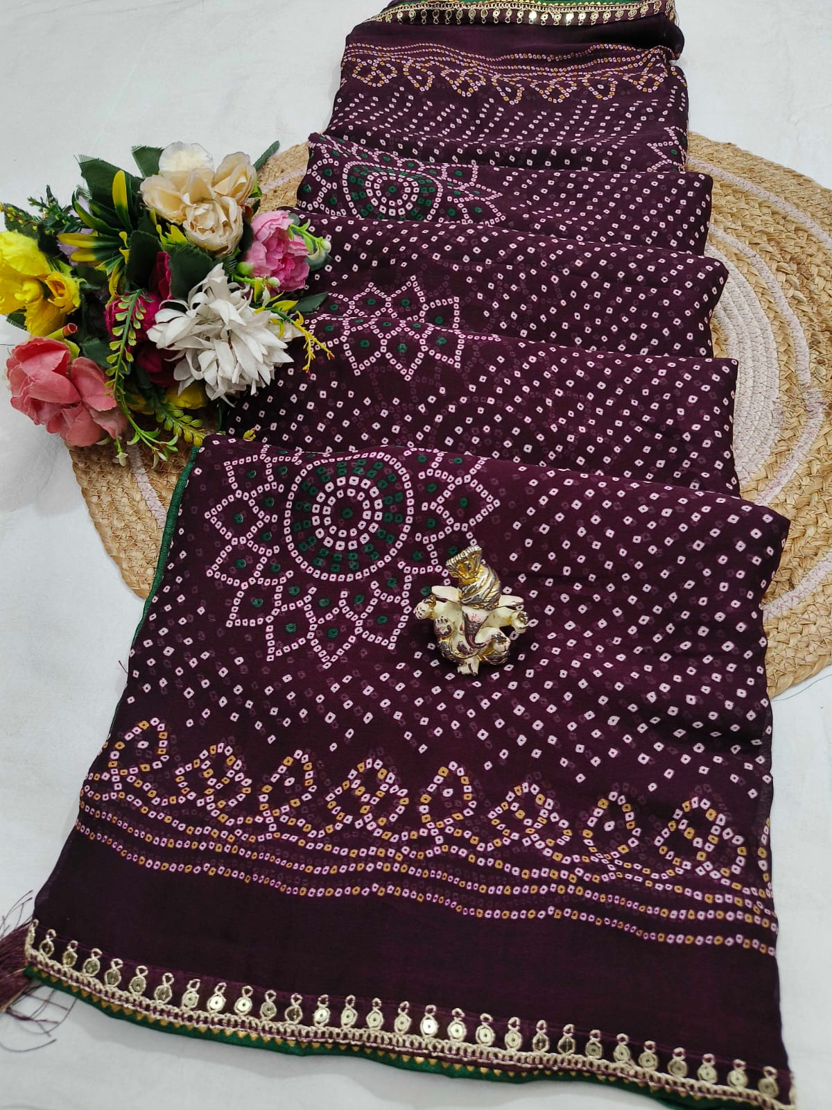 Soft Georgette Bandhani Saree