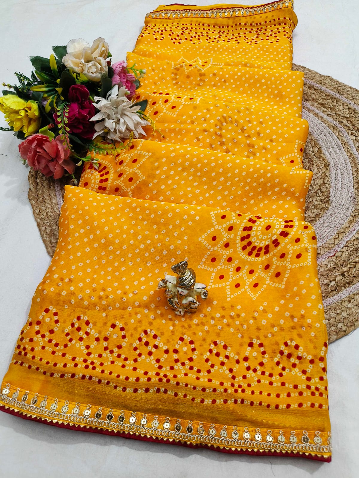 Soft Georgette Bandhani Saree