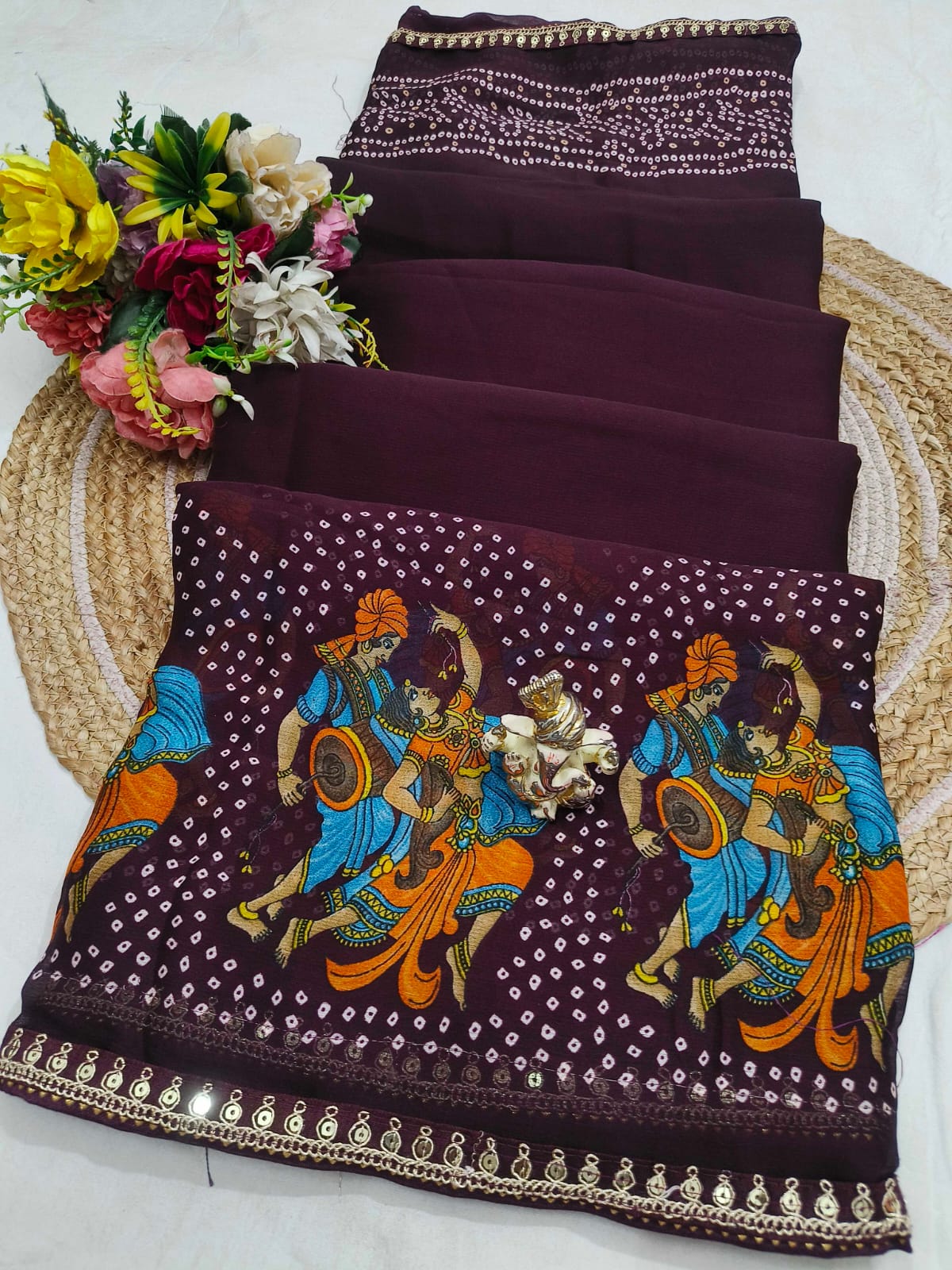 Classic Bandhani Georgette Saree