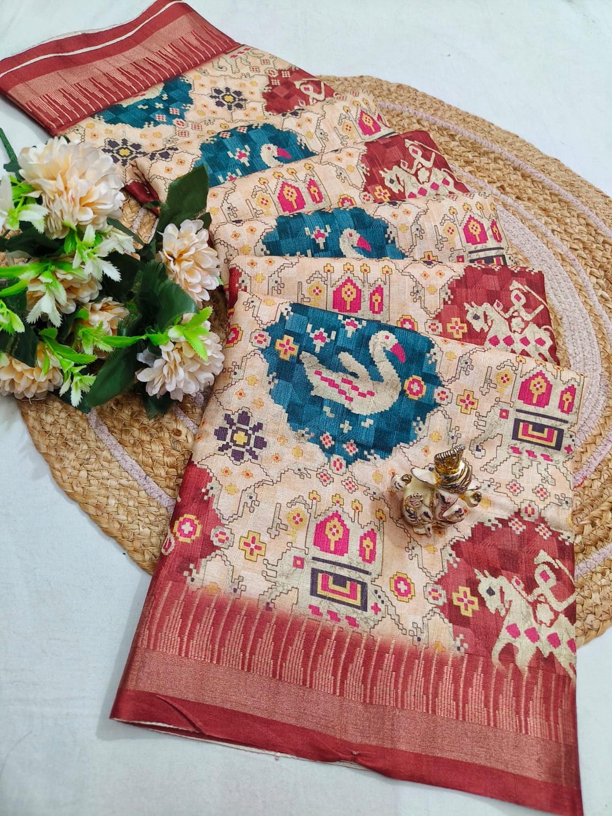 Shubh Sarees - Digital Print Silk Saree
