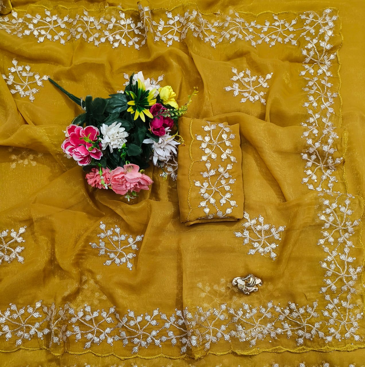 Malbari Chiffon Designer Saree