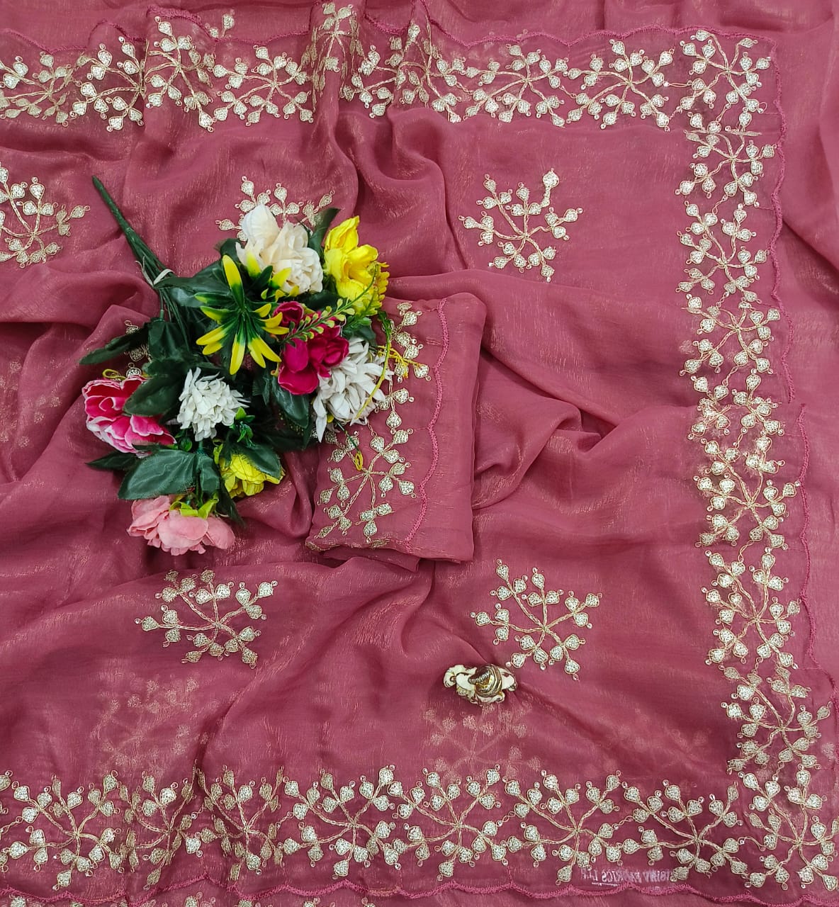 Shubh Sarees - Malbari Chiffon Designer Saree