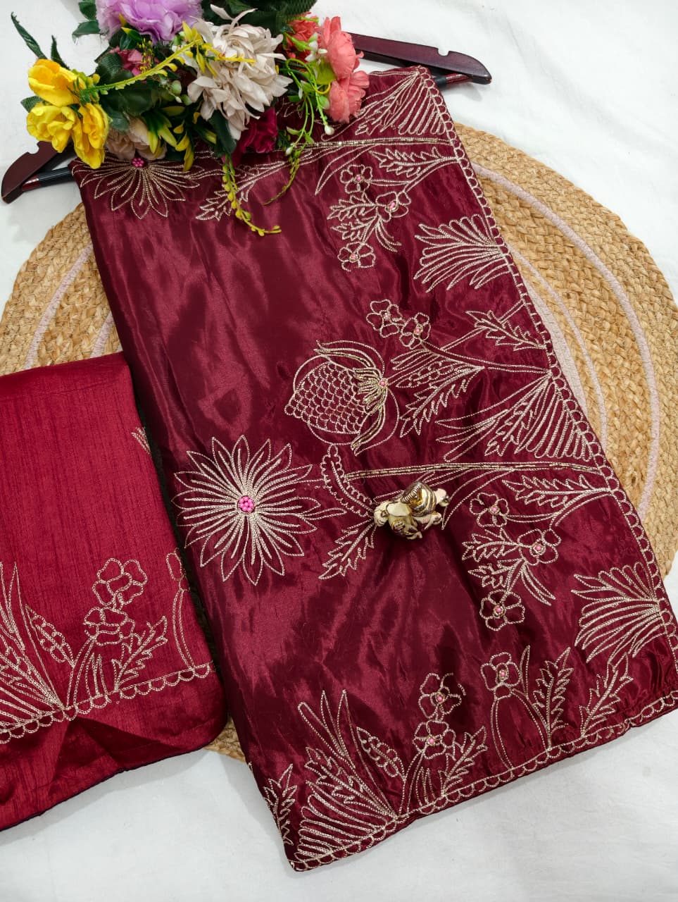 Shubh Sarees - Silk Aari Work Saree