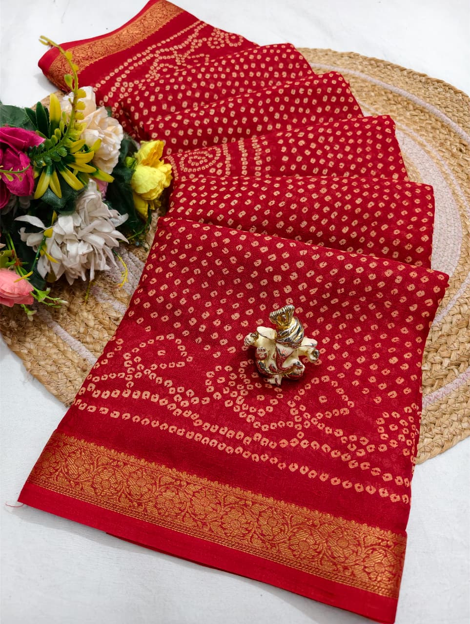 Moss Georgette Saree