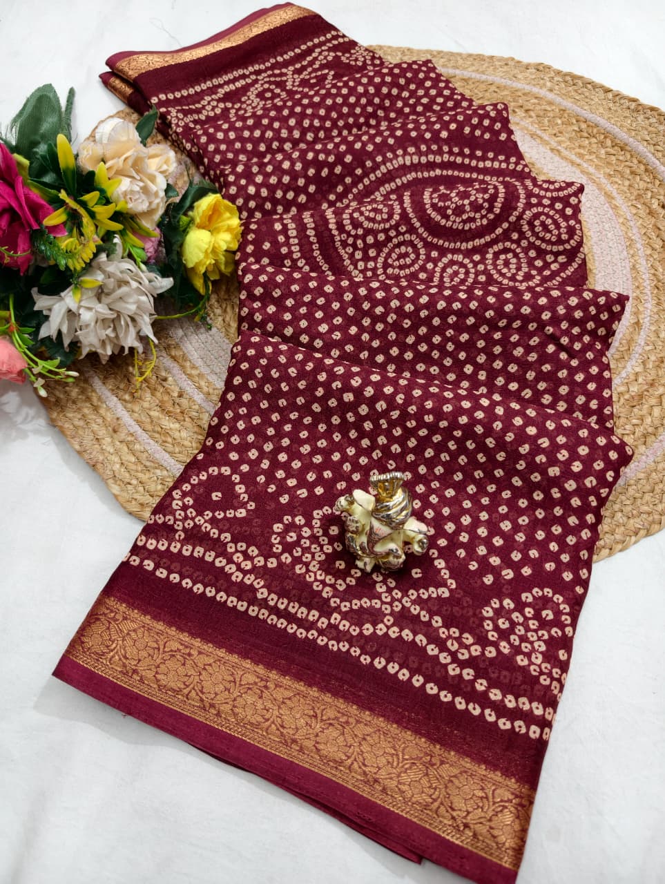Moss Georgette Saree