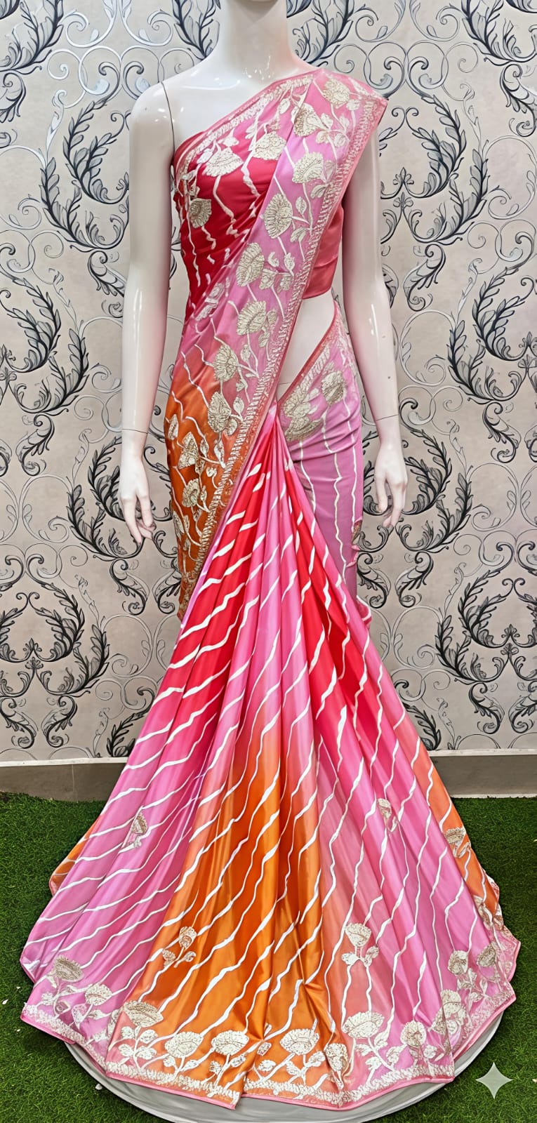 Chinon Lehariya Saree