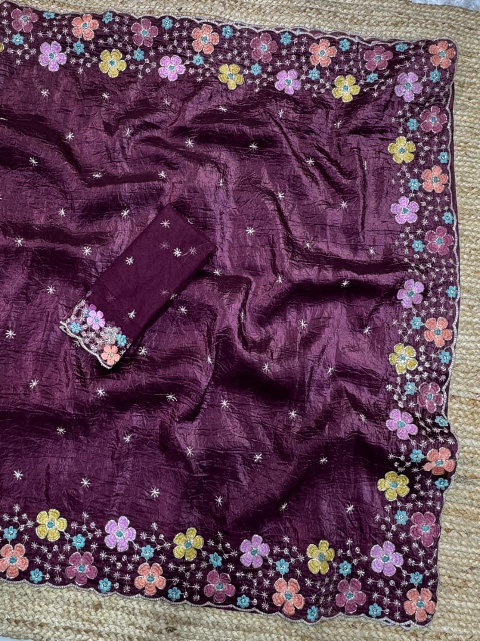 Silk Embroidered Saree