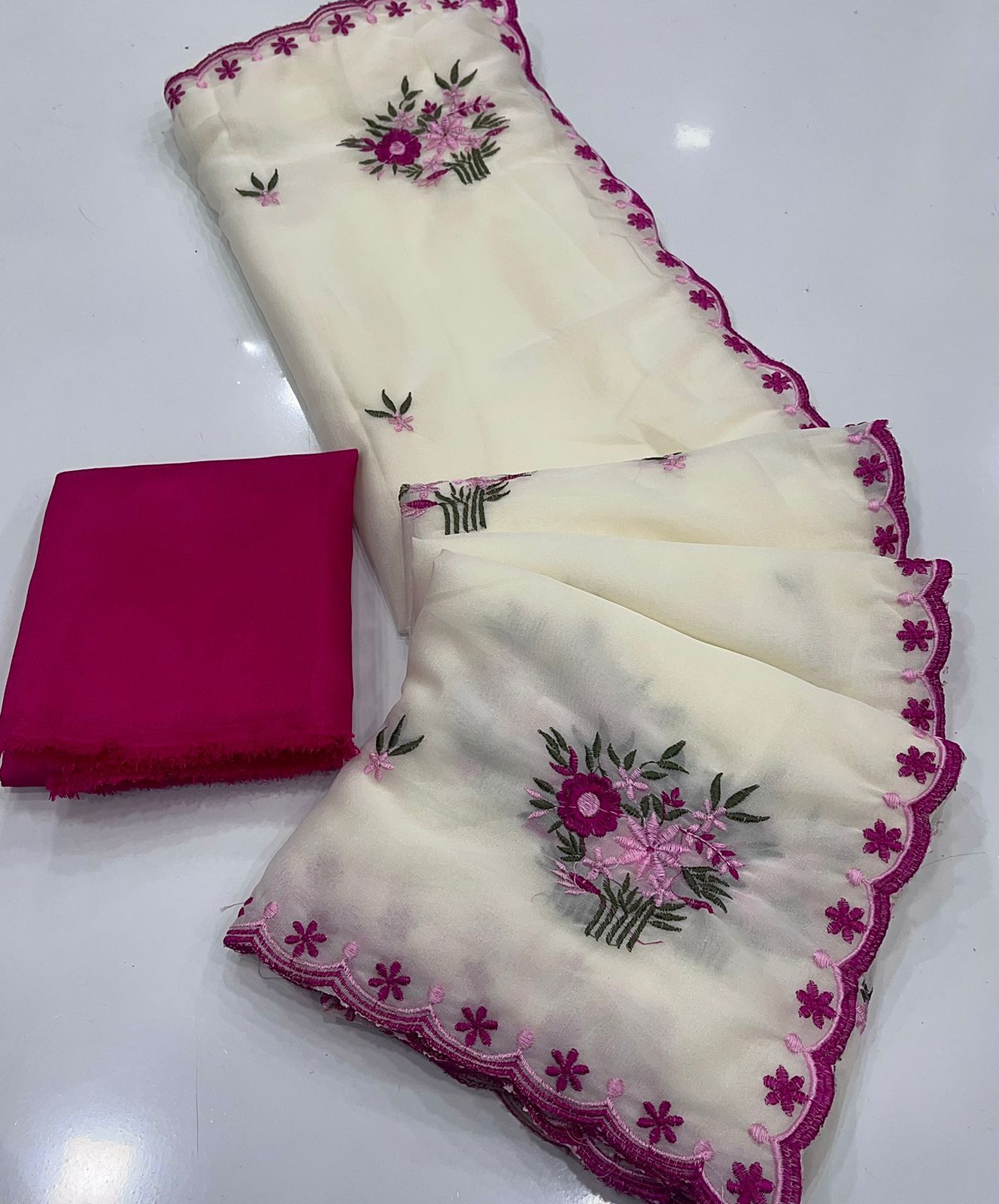 Georgette Embroidered Saree