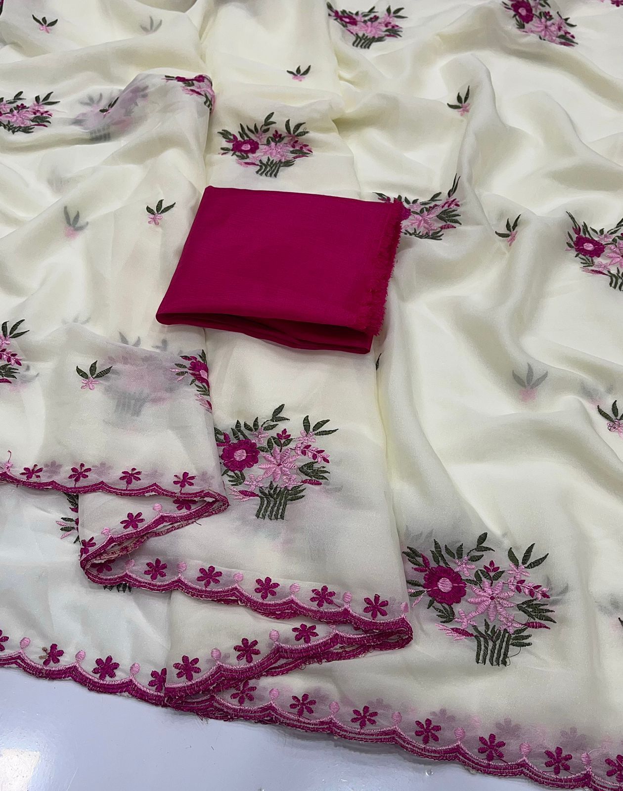 Georgette Embroidered Saree