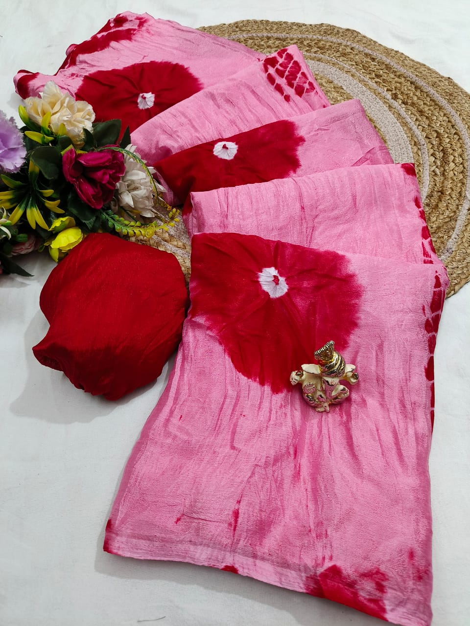 Chinon Bandhej Saree