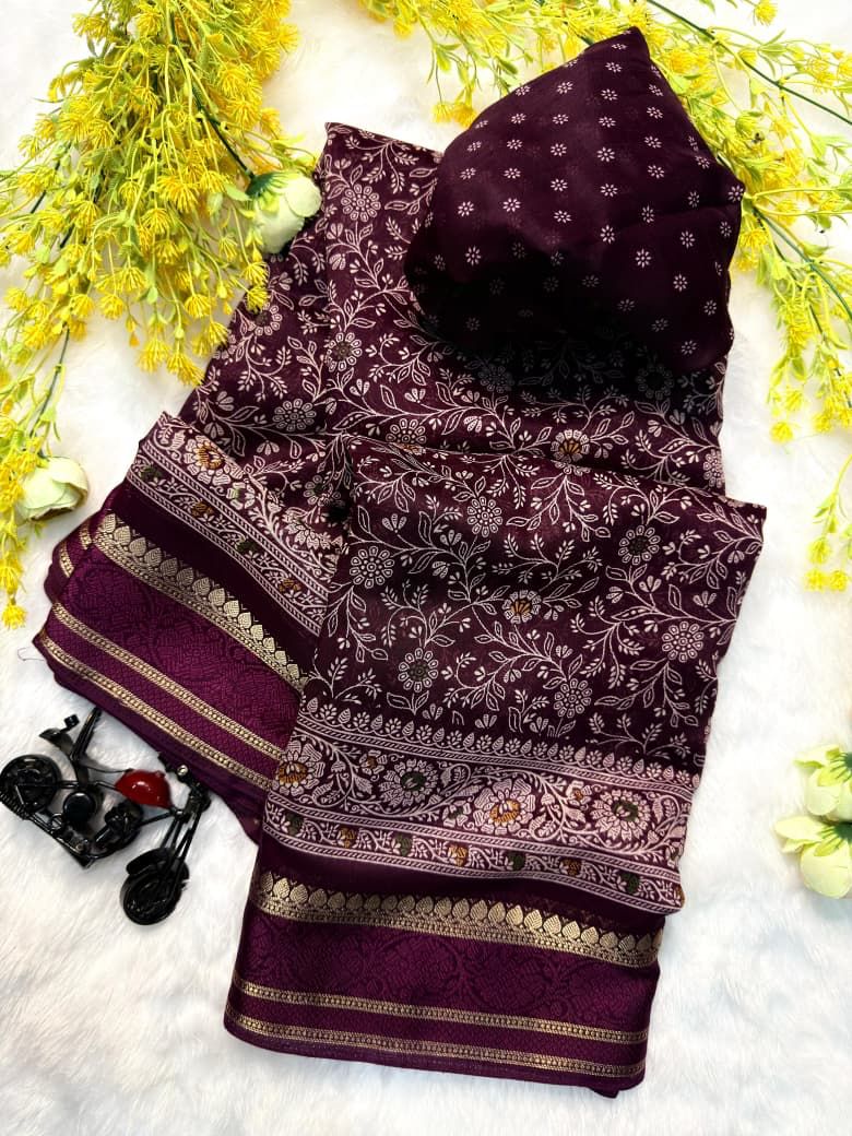 Cotton Silk Ajrakh Saree