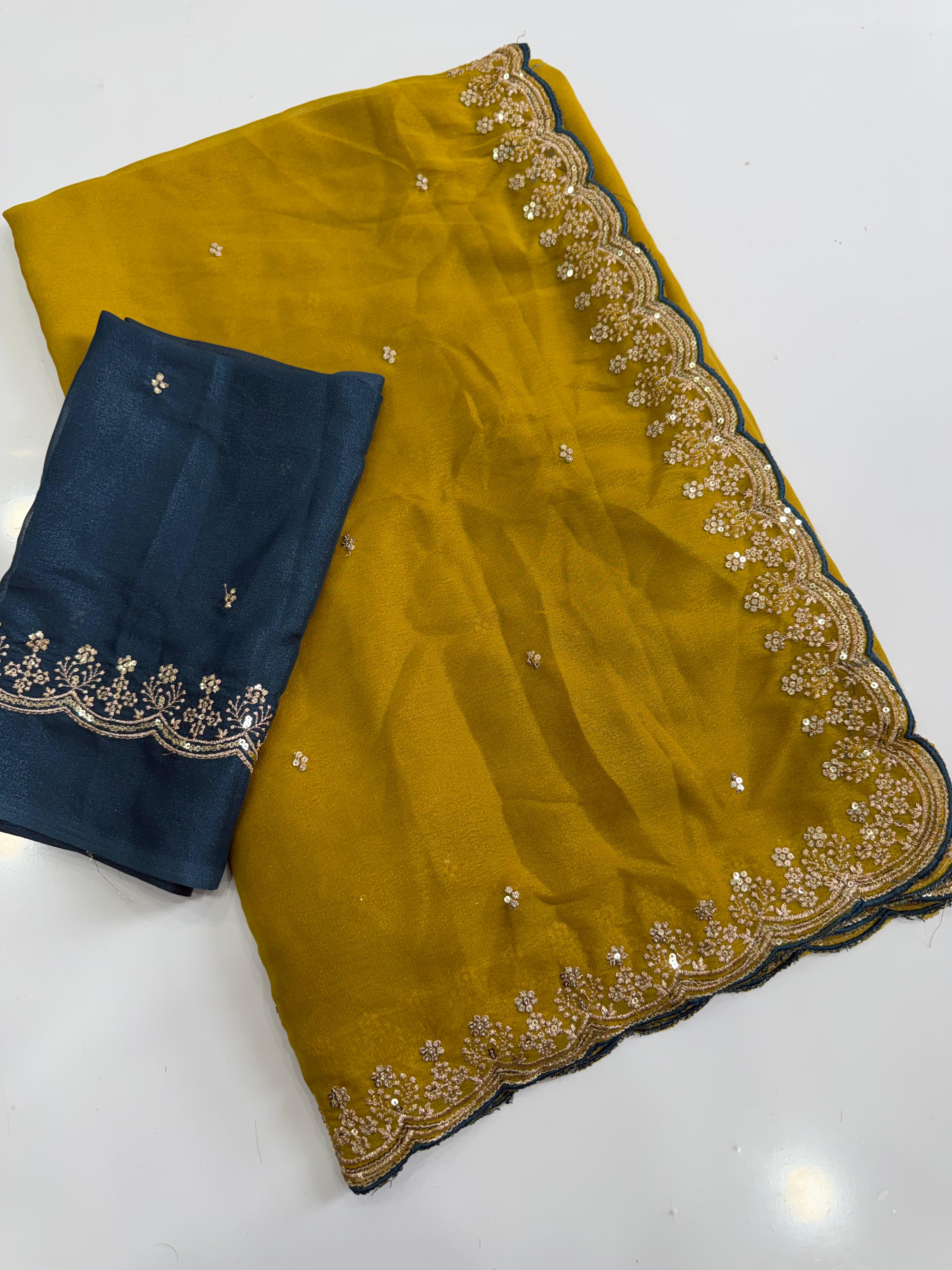 Georgette Sequence Saree