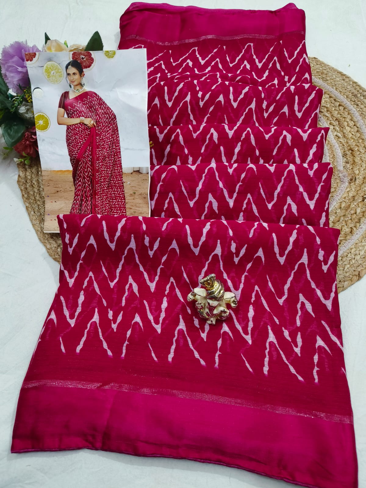 Cosmos Bandhej Saree