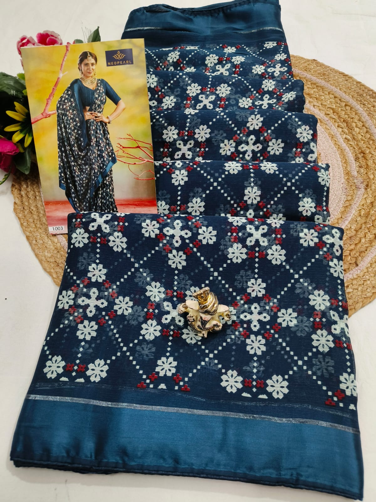 Cosmos Bandhej Saree