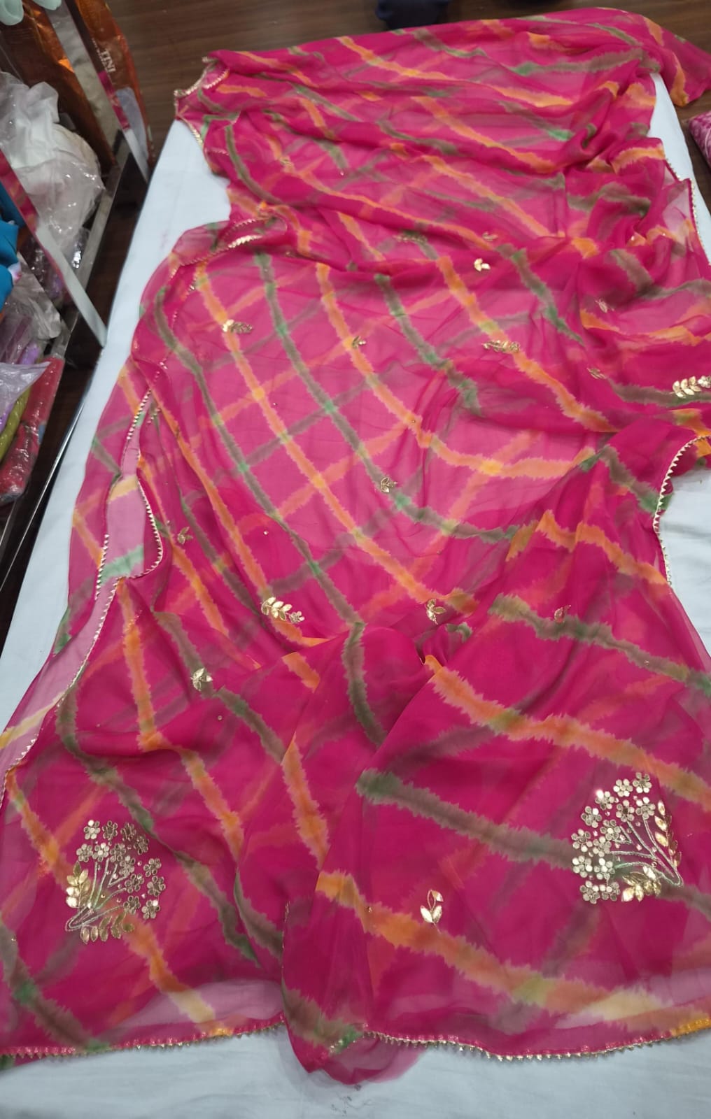 Lehriya Handwork Saree
