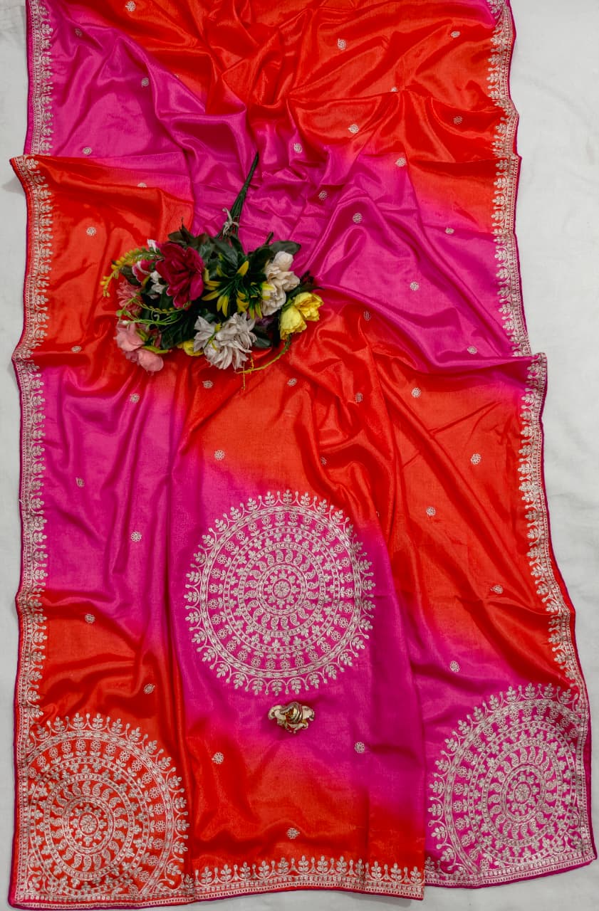 Chinon Silk Saree