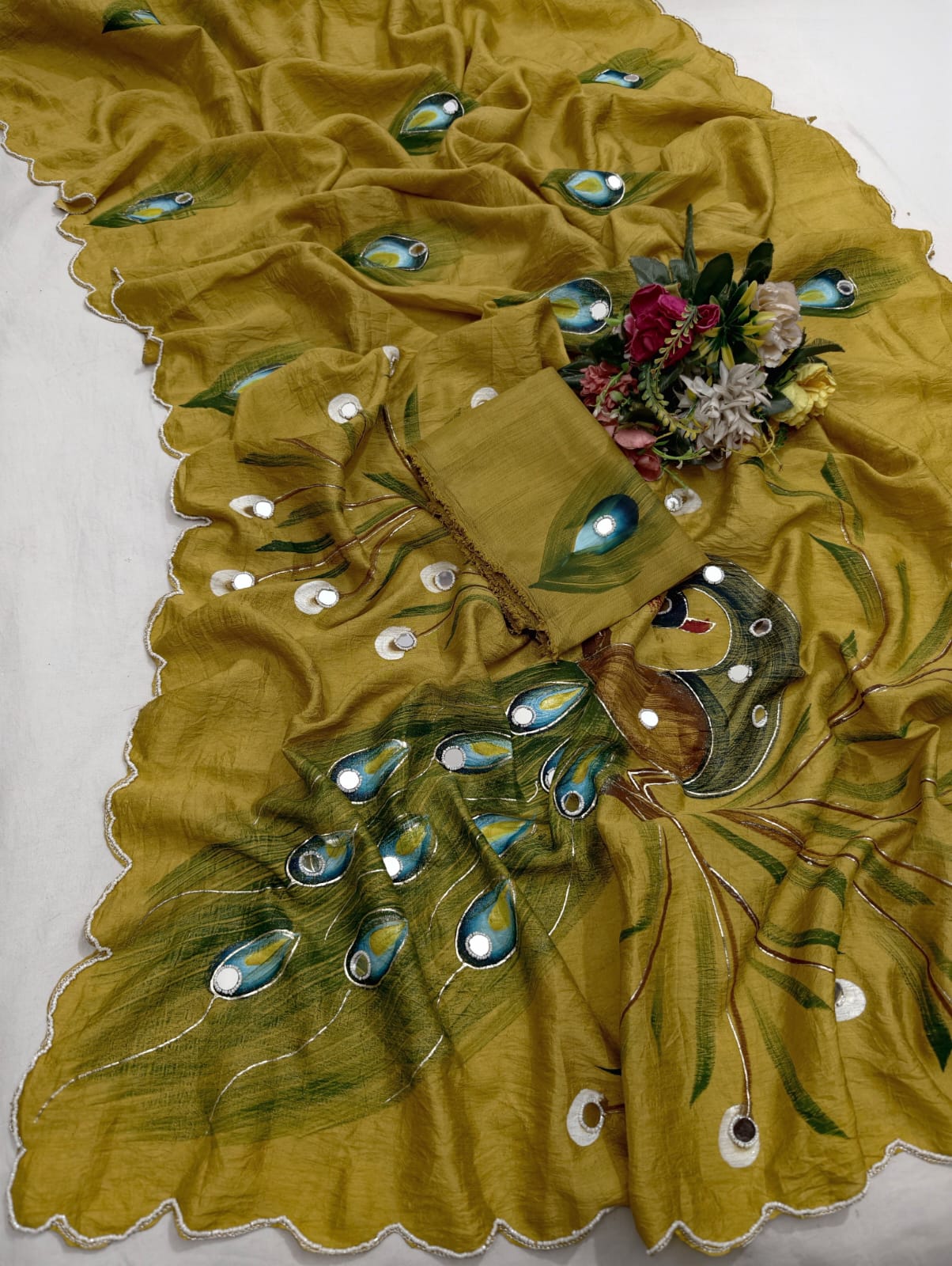 Pearl Mirror Saree