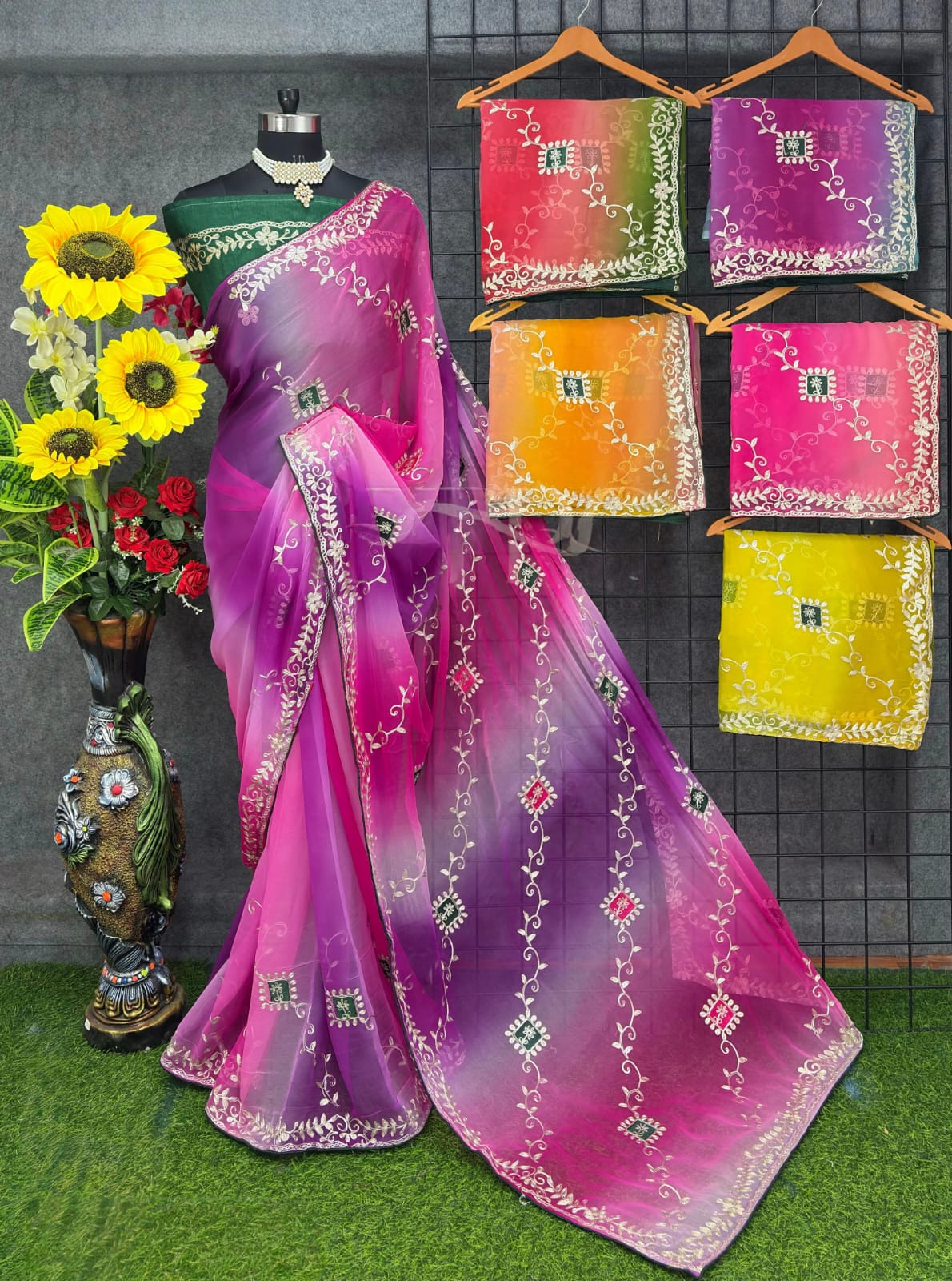 Pita Work Saree