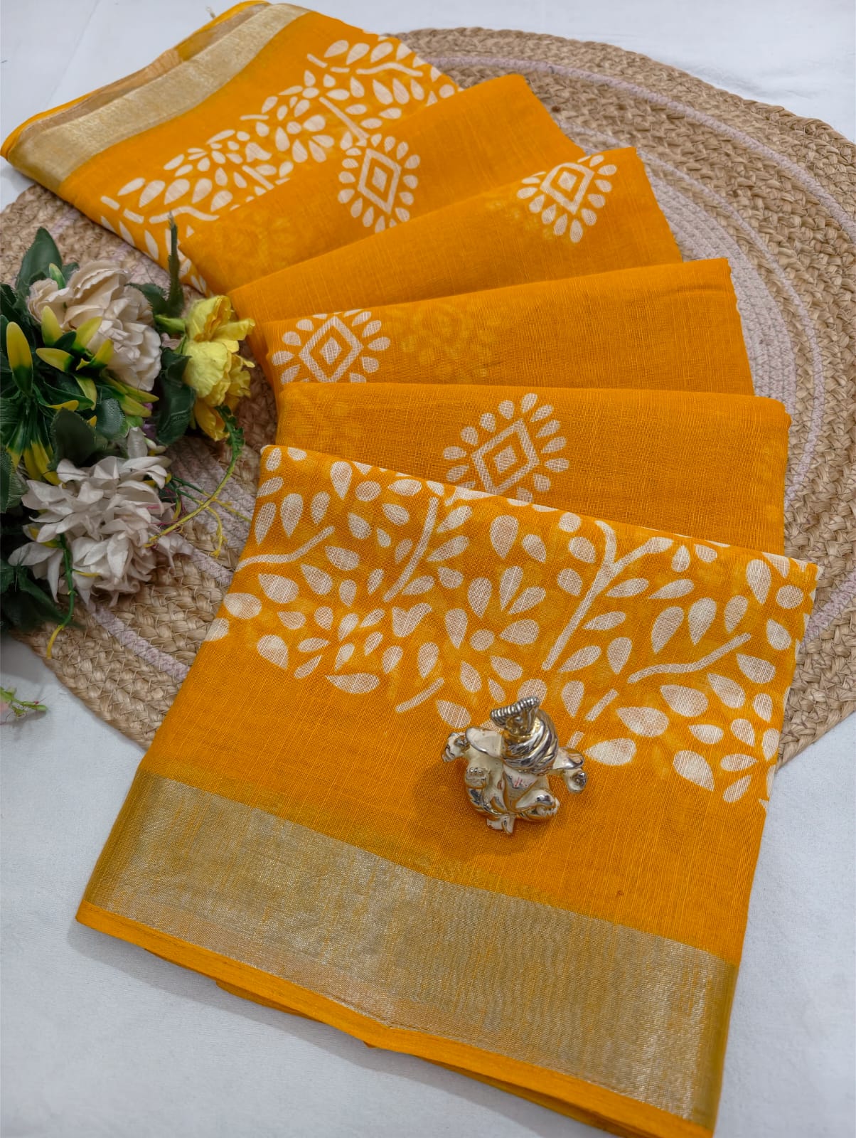 Digital Linen Saree