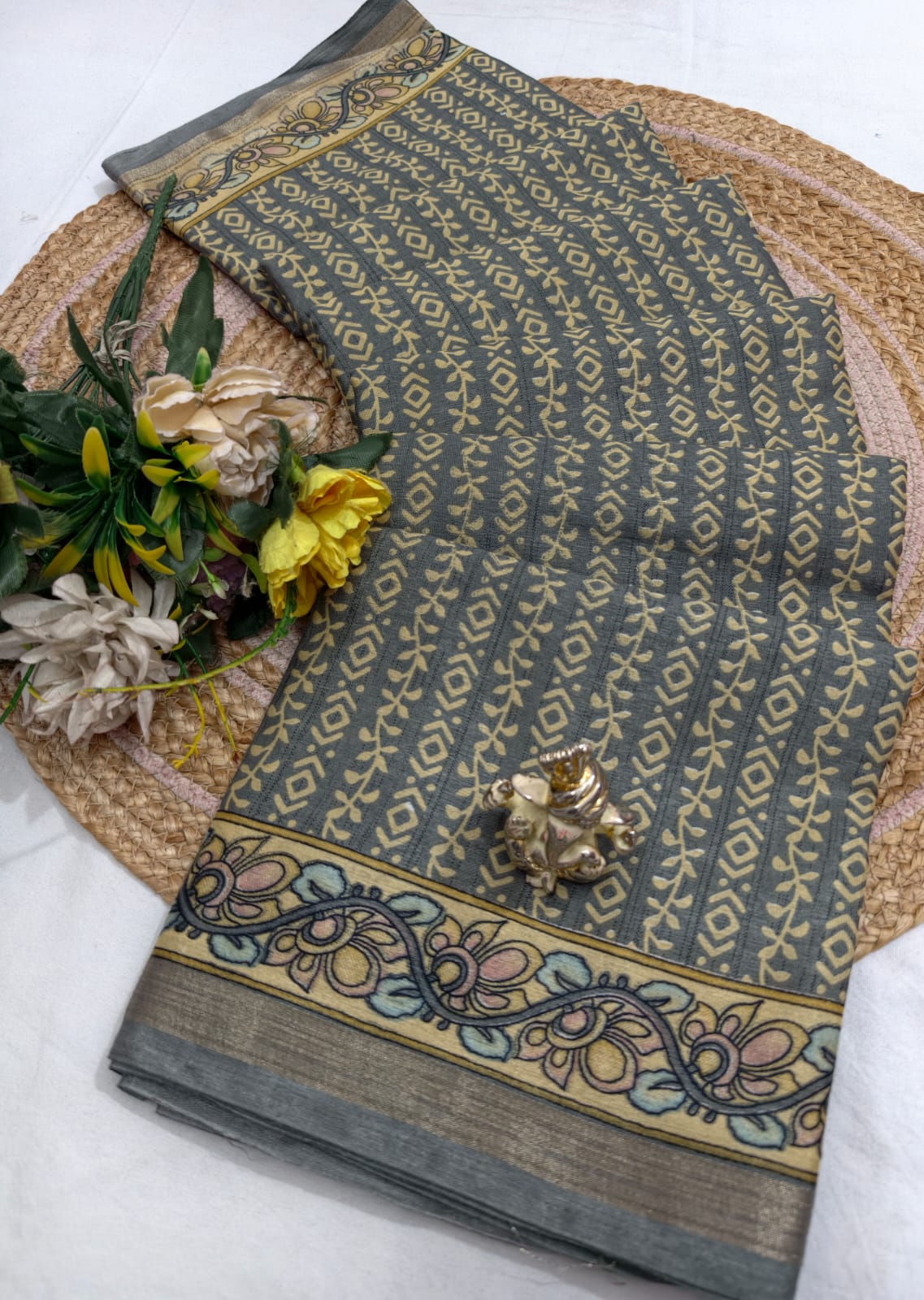 Floral Cotton Saree