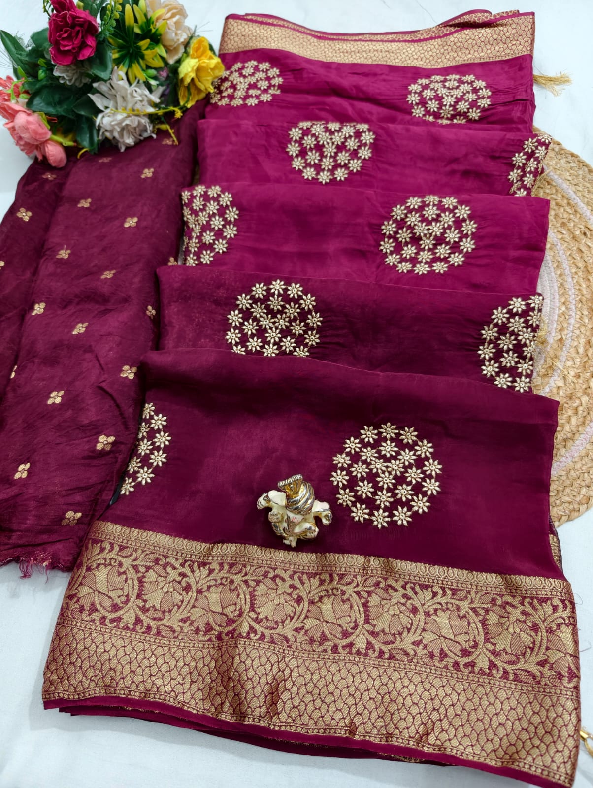 Pita Work Saree