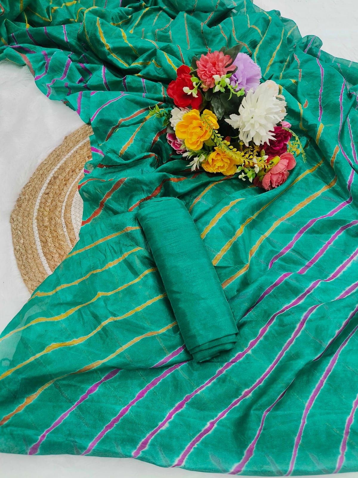 Lehariya Silk Saree