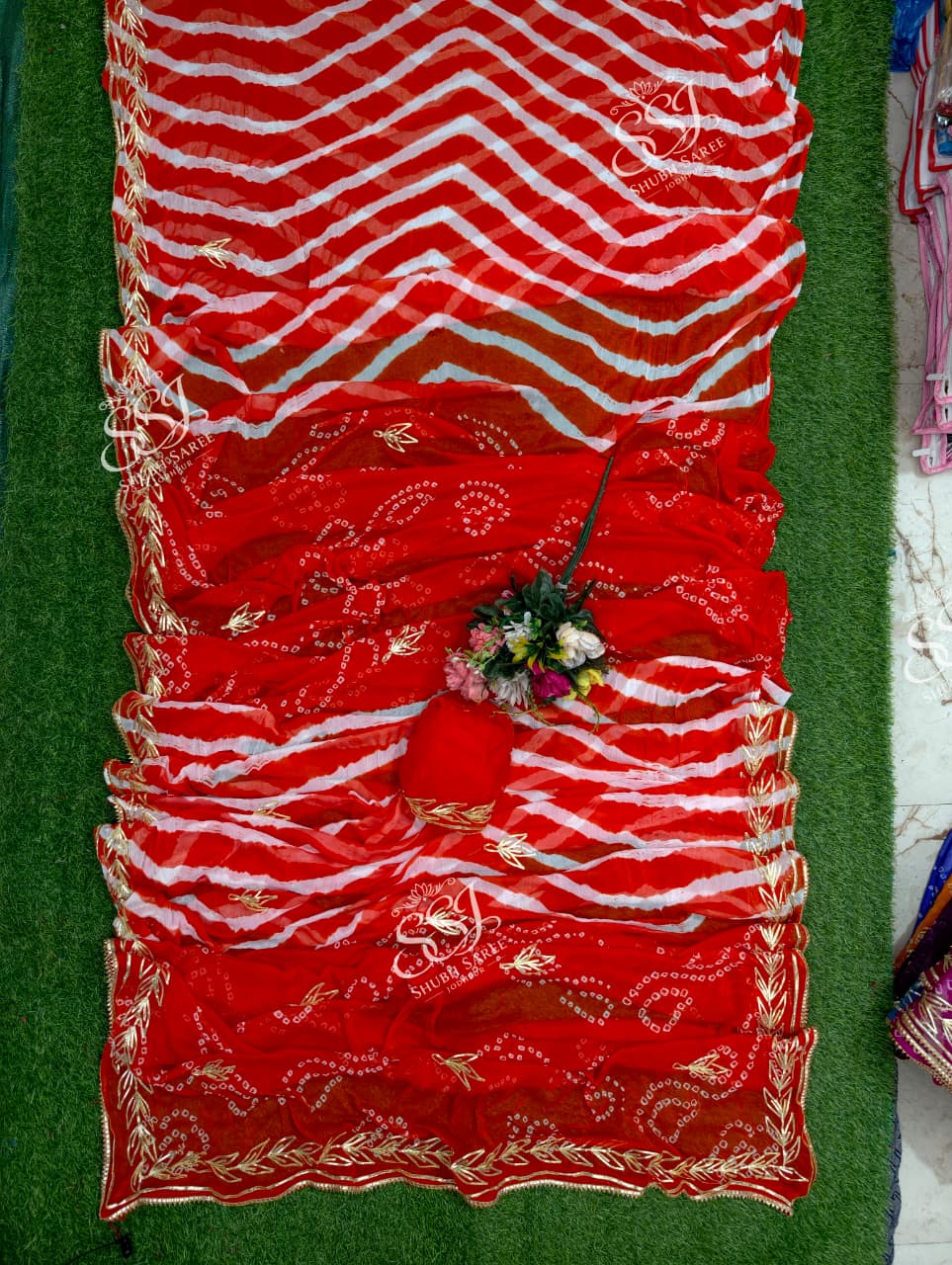 Bandhej Lehariya Saree