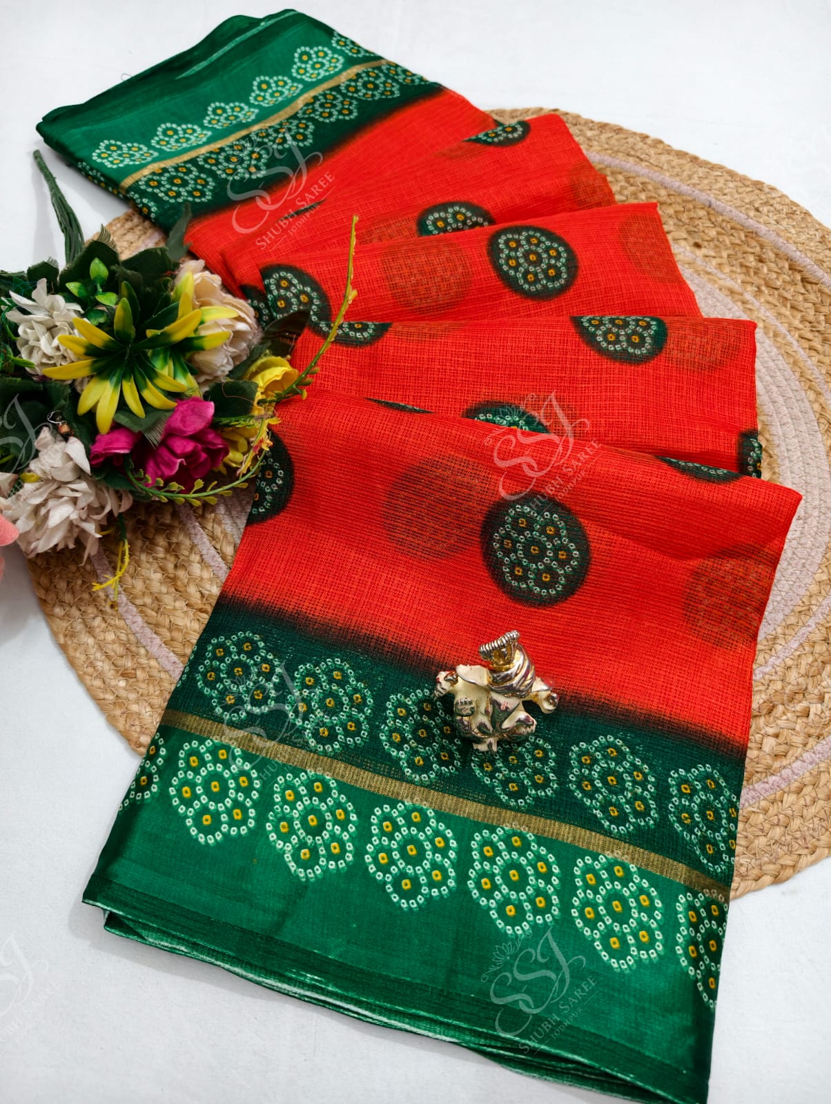 Lehariya Cotton Saree