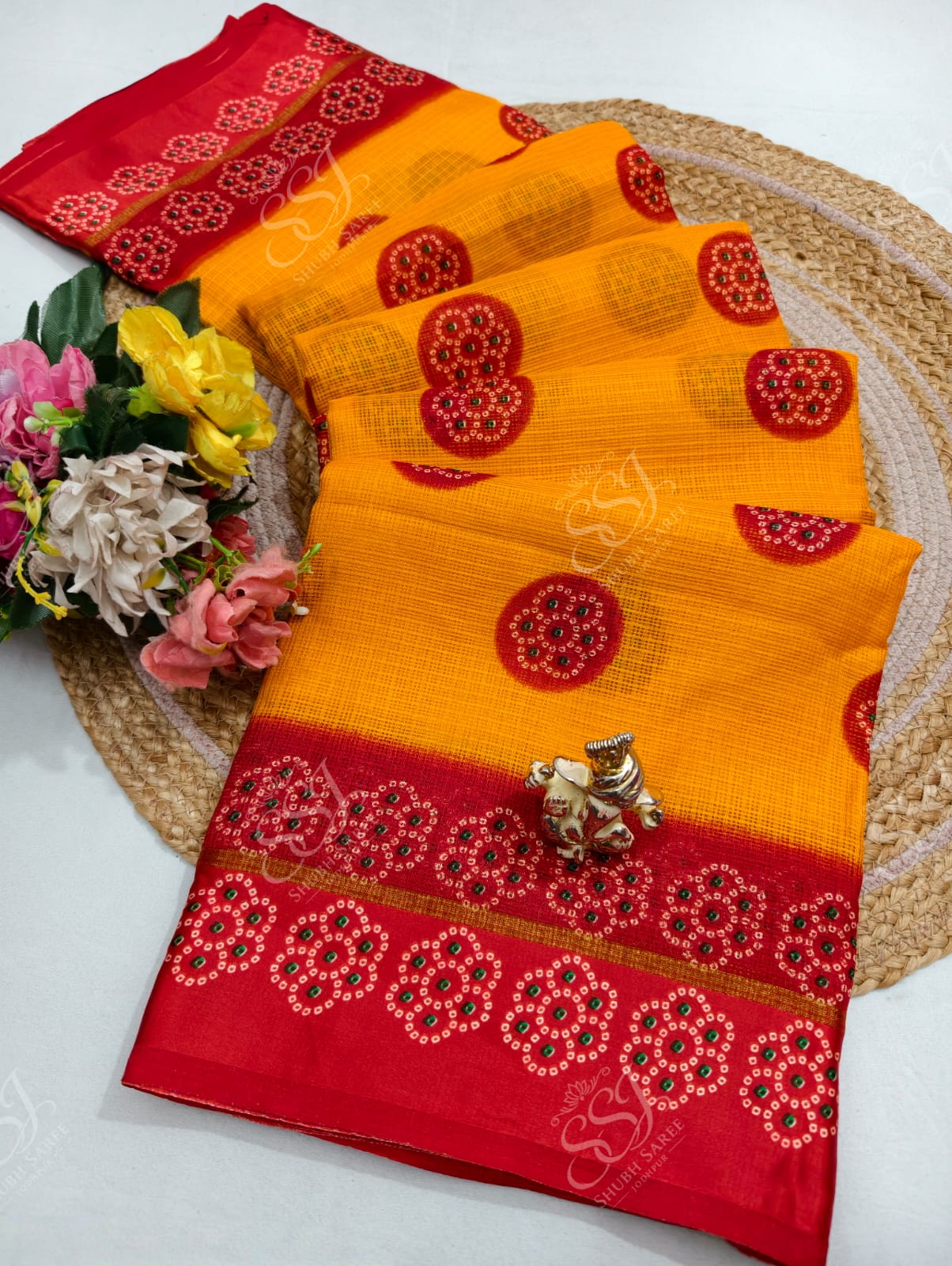 Lehariya Cotton Saree