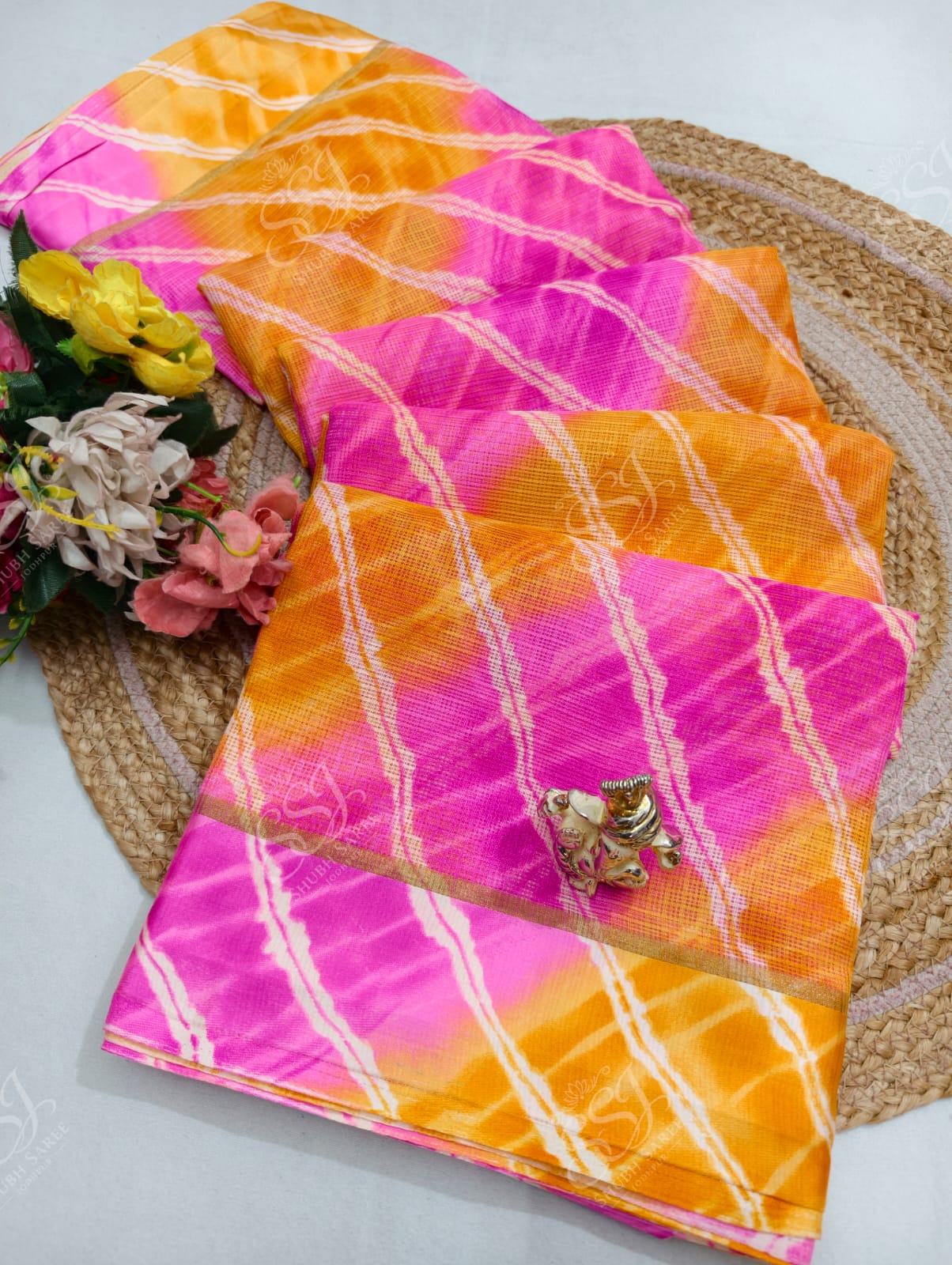 Lehariya Cotton Saree