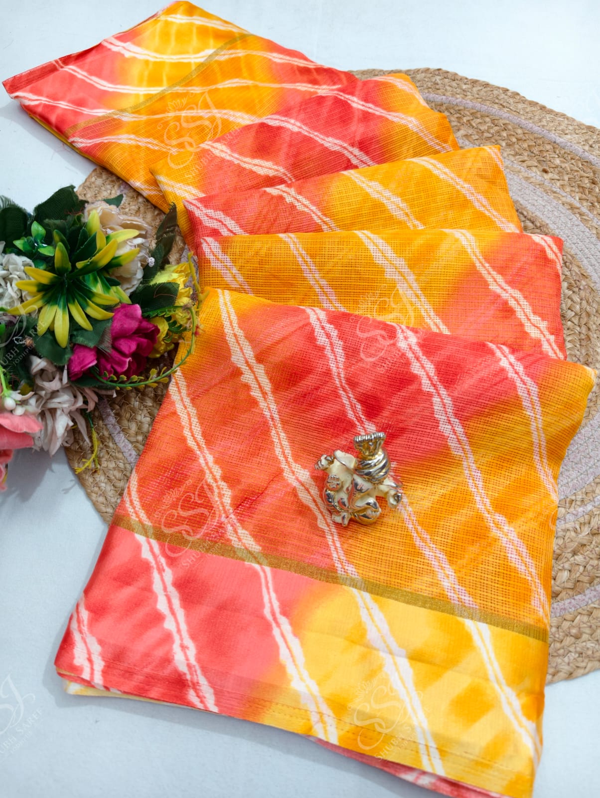 Lehariya Cotton Saree