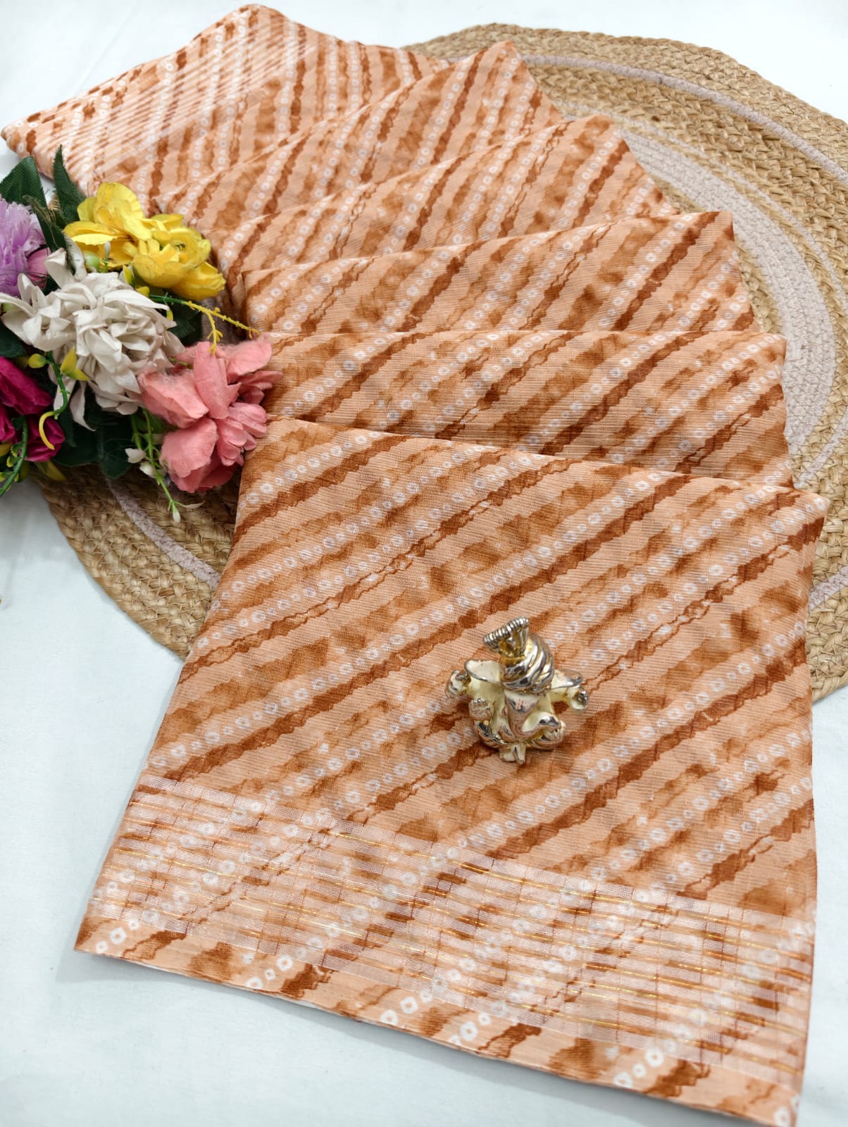 Shubh Sarees - Lehariya Border Saree