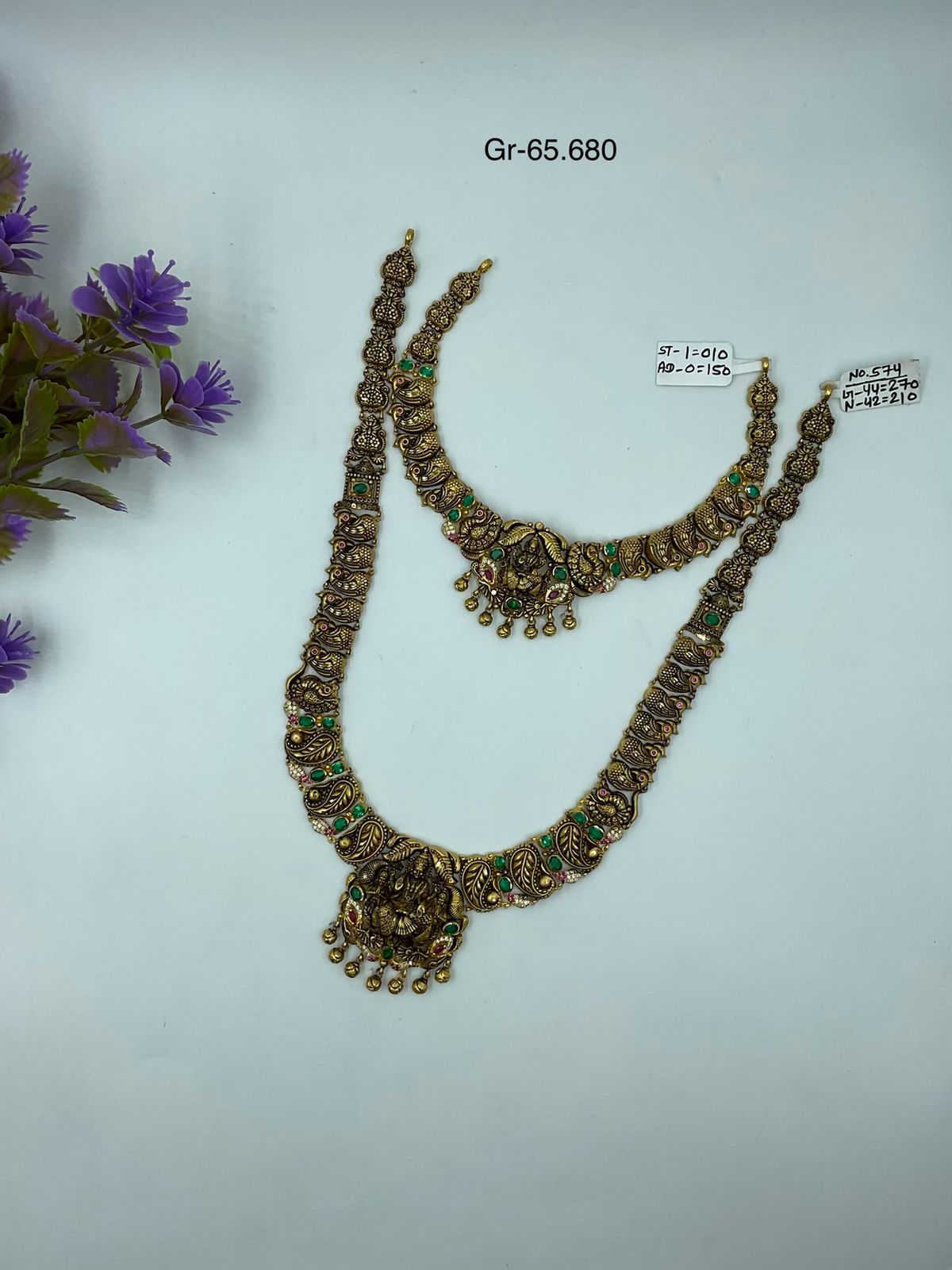 Solanki Jewellers - Temple Gold Haaram Jewellery