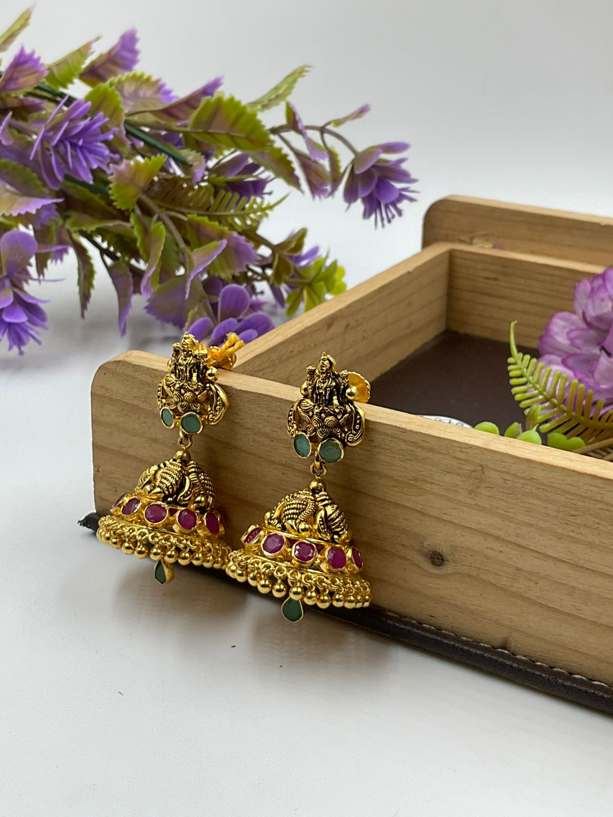 Solanki Jewellers - Temple Jhumka Earrings