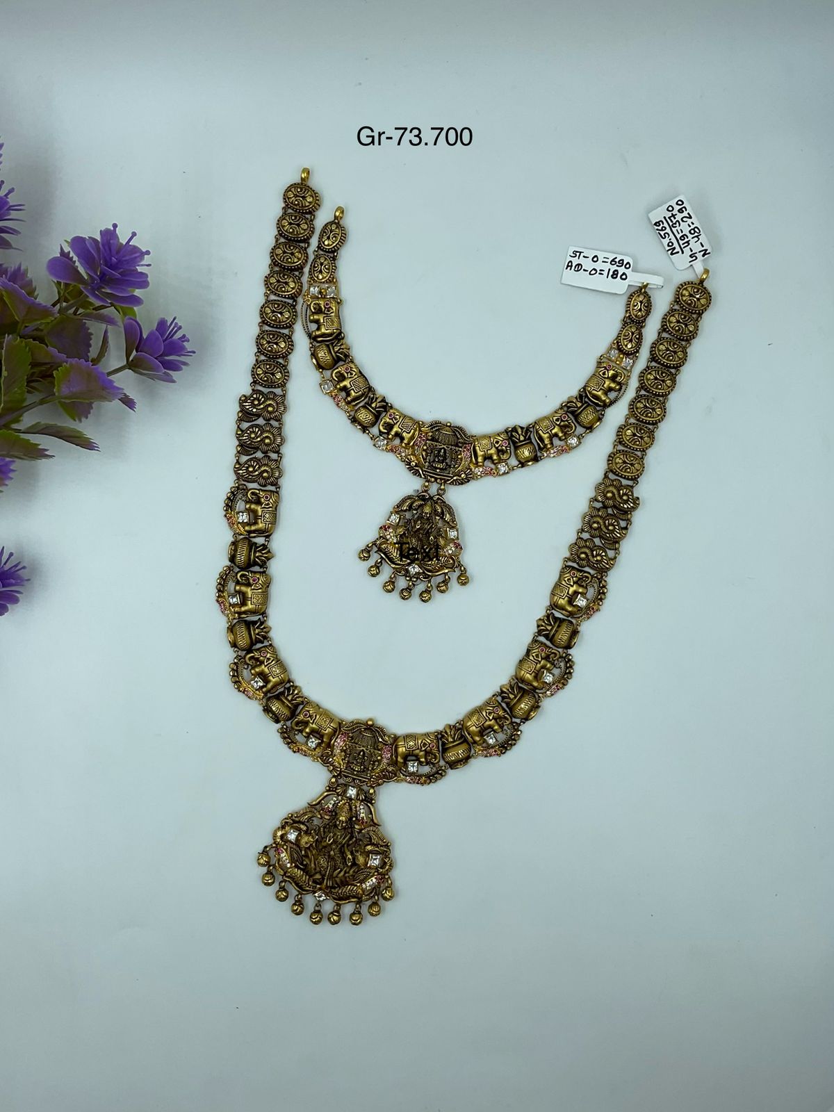 Solanki Jewellers - Temple Gold Lakshmi Necklace