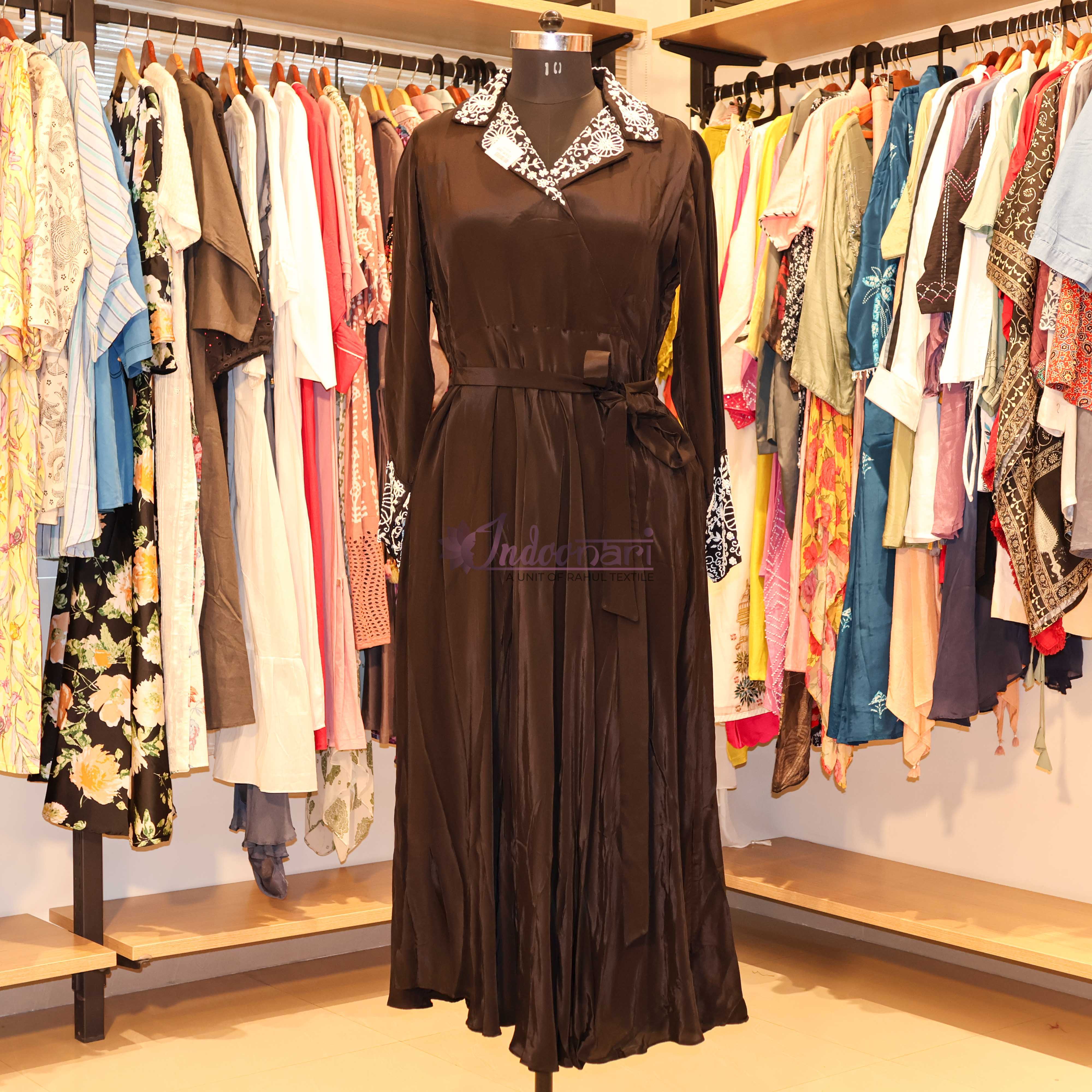 StyleNest - Casual Wear Cotton Shirt Dress – Brown