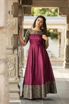 StyleNest - Pink Cotton Frock