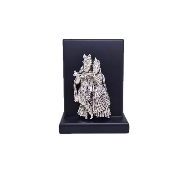 999 Silver Radha-Krishna Flute Idol